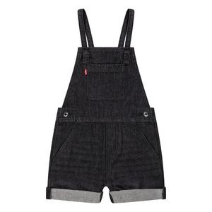 Levi's Little Girls' Knot Strap Black Wash Denim Shortalls