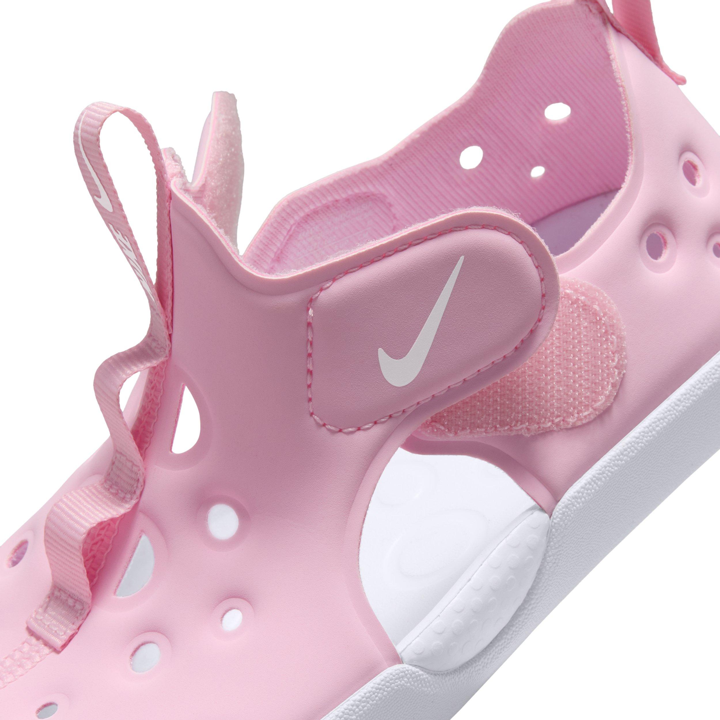 Nike Sunray Protect 4 "Pink Foam/White" Preschool Girls' Sandal - PINK/WHITE Thumbnail View 9