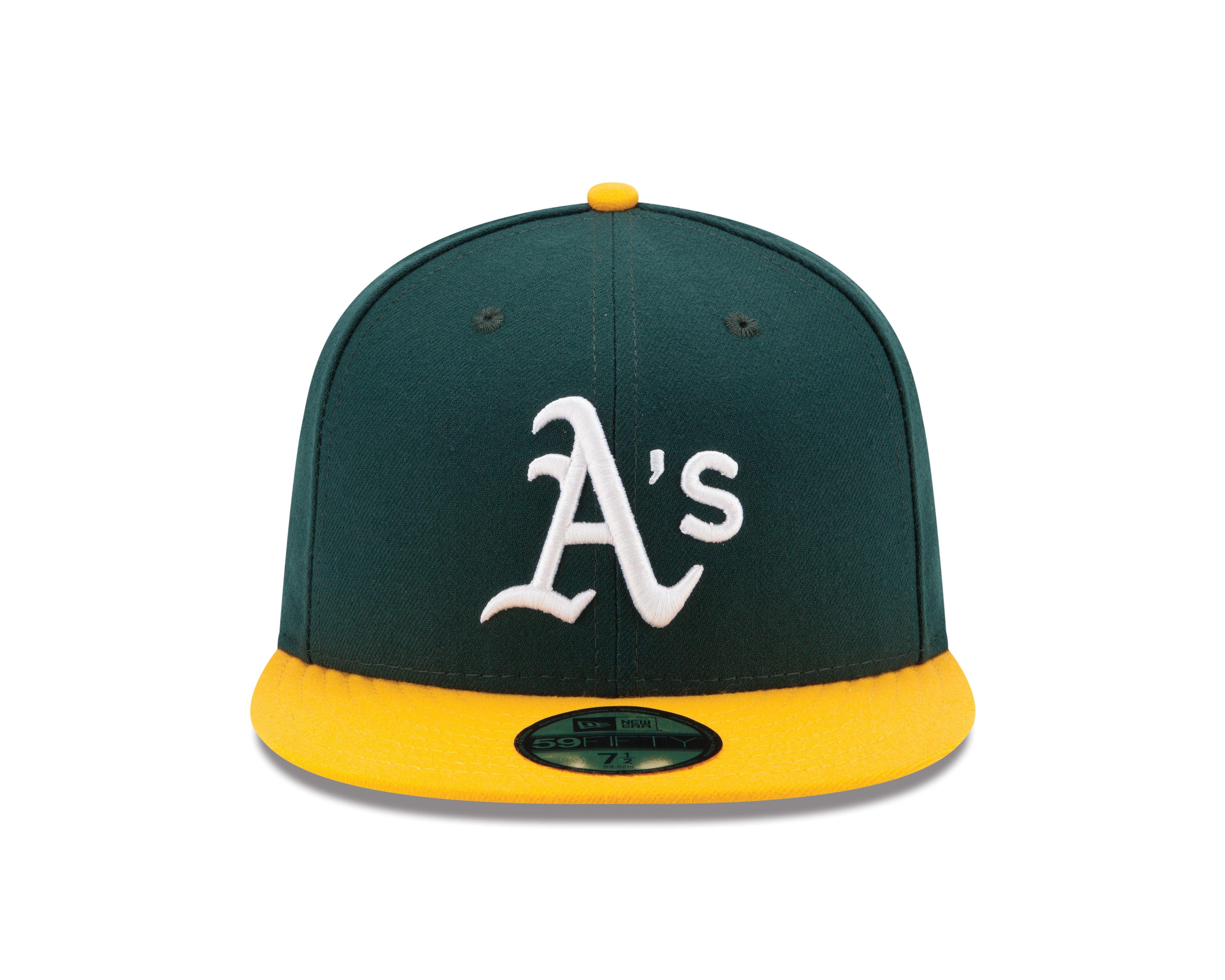 New Era Oakland Athletics 59FIFTY Authentic Collection Hat - GREEN/GOLD Thumbnail View 2