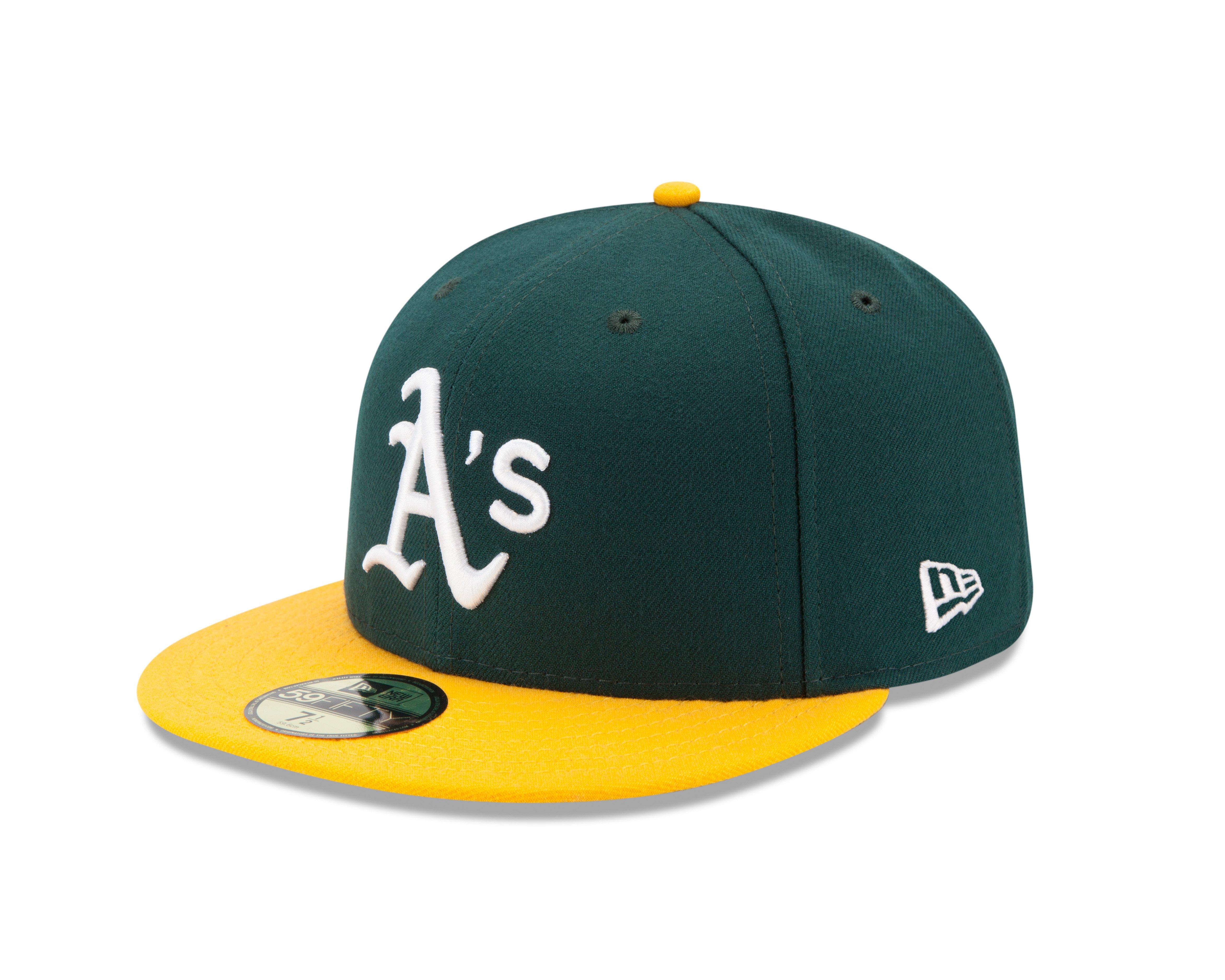 New Era Oakland Athletics 59FIFTY Authentic Collection Hat - GREEN/GOLD Thumbnail View 1