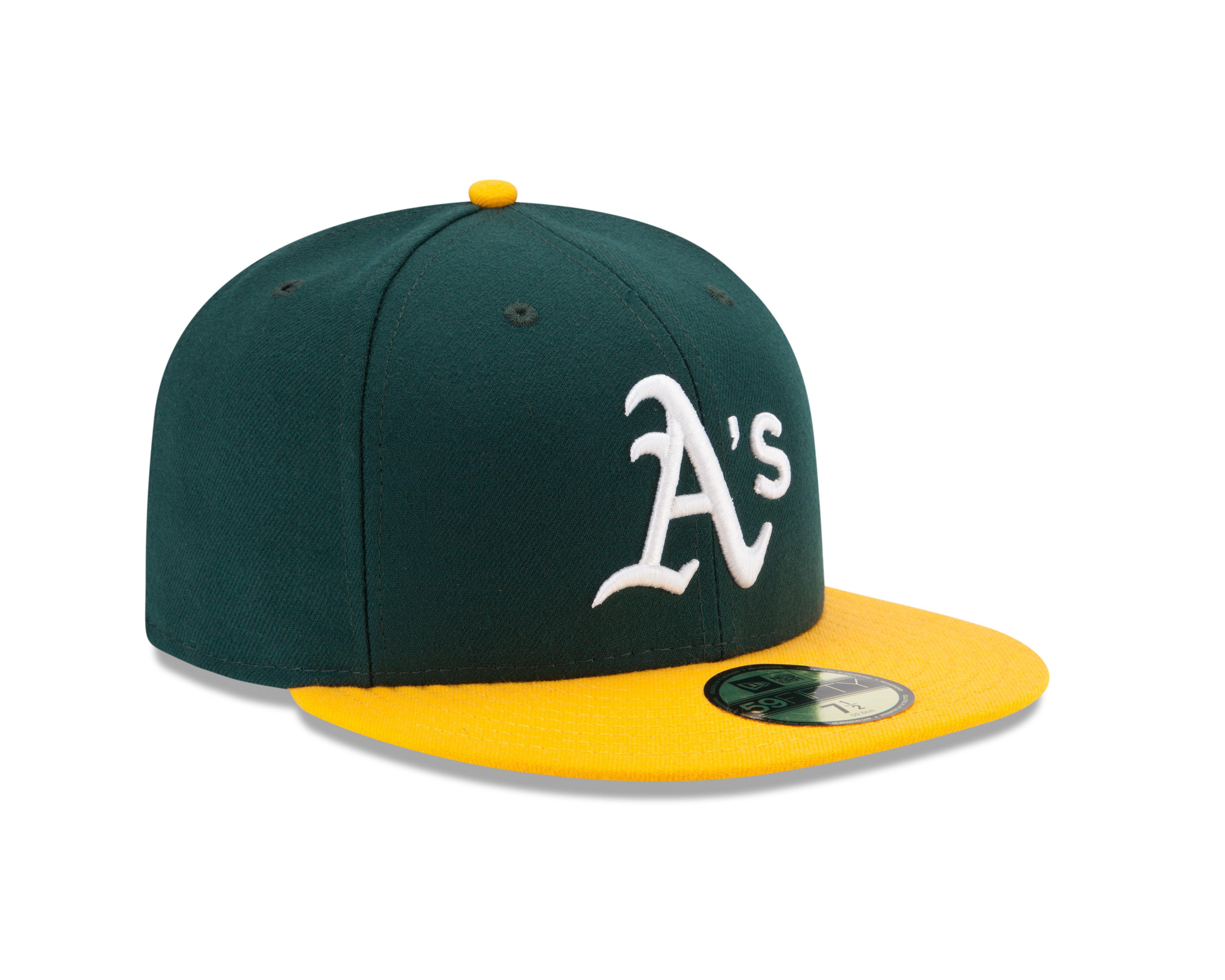 New Era Oakland Athletics 59FIFTY Authentic Collection Hat - GREEN/GOLD Thumbnail View 3