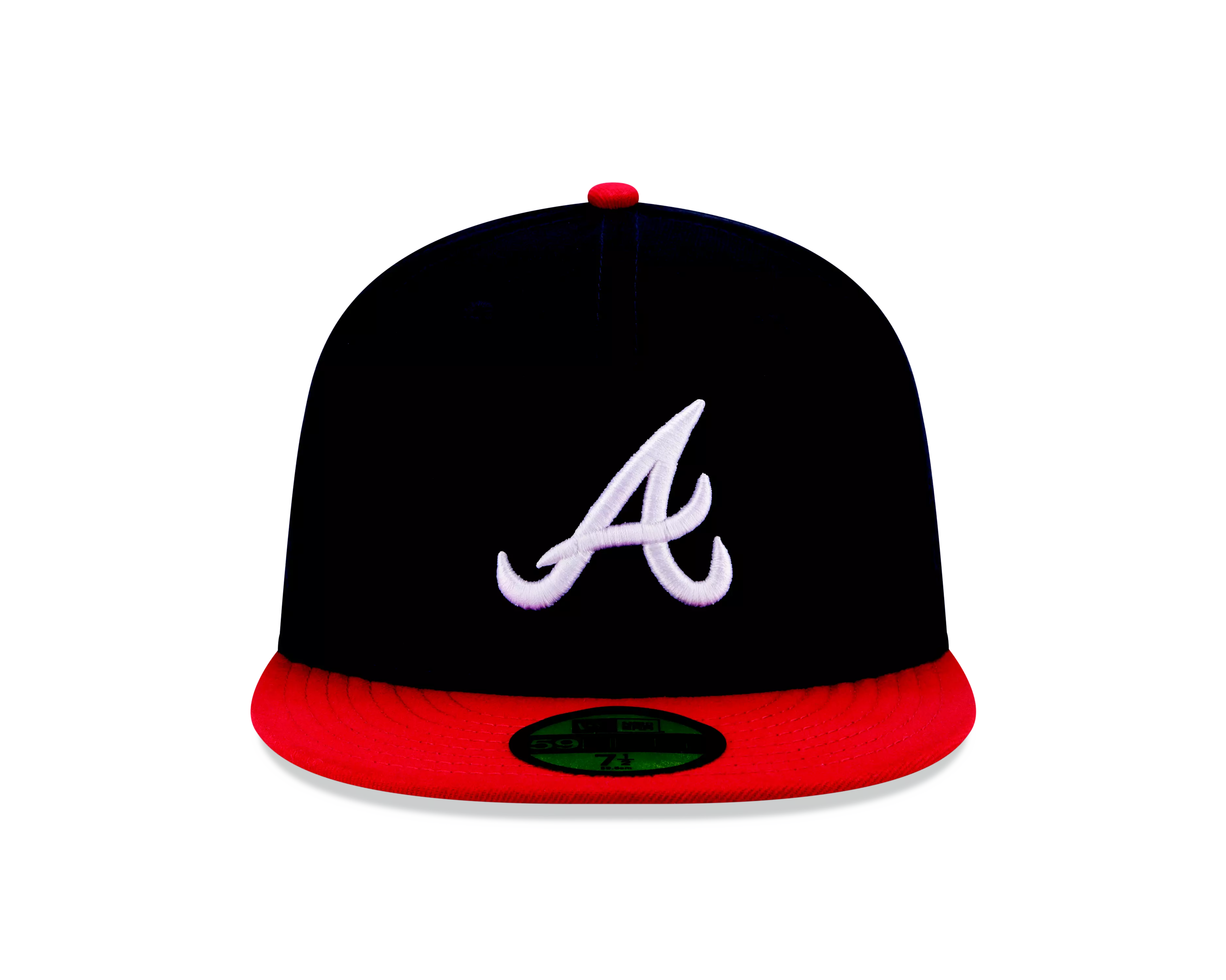 New Era Atlanta Braves 59FIFTY Authentic Collection Snapback Hat-Black - NAVY/RED