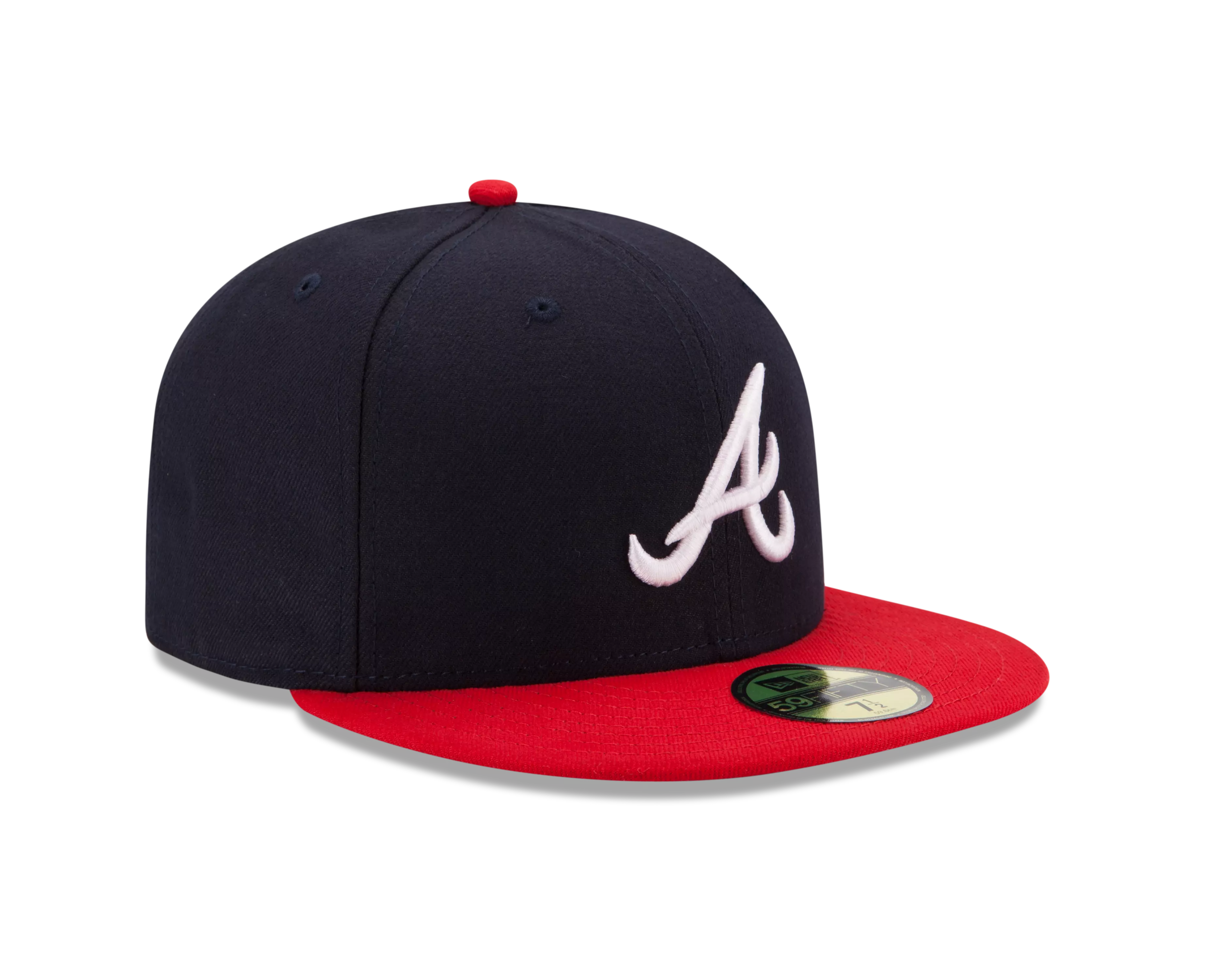 New Era Atlanta Braves 59FIFTY Authentic Collection Snapback Hat-Black - NAVY/RED
