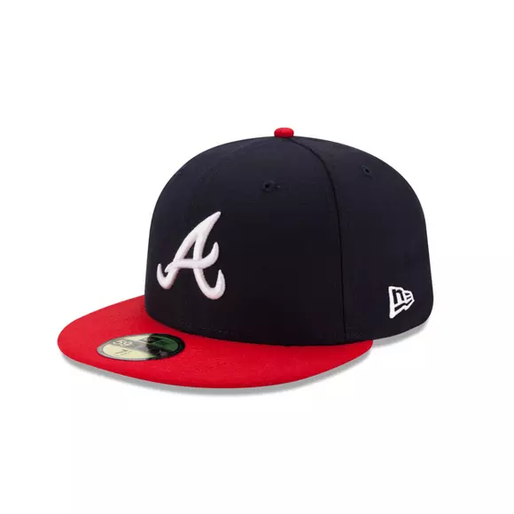 New Era Atlanta Braves 59FIFTY Authentic Collection Hat Navy/Red 7 5/8