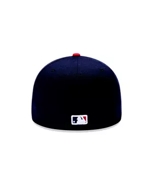 New Era Atlanta Braves Authentic Collection Road 59FIFTY Fitted Hat, Navy, Size: 7 3/4, Polyester