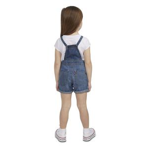 Levi's Toddler Girls' Knot Strap Dark Blue Wash Denim Shortalls