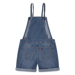 Levi's Big Girls' Knot Strap Dark Blue Wash Denim Shortalls