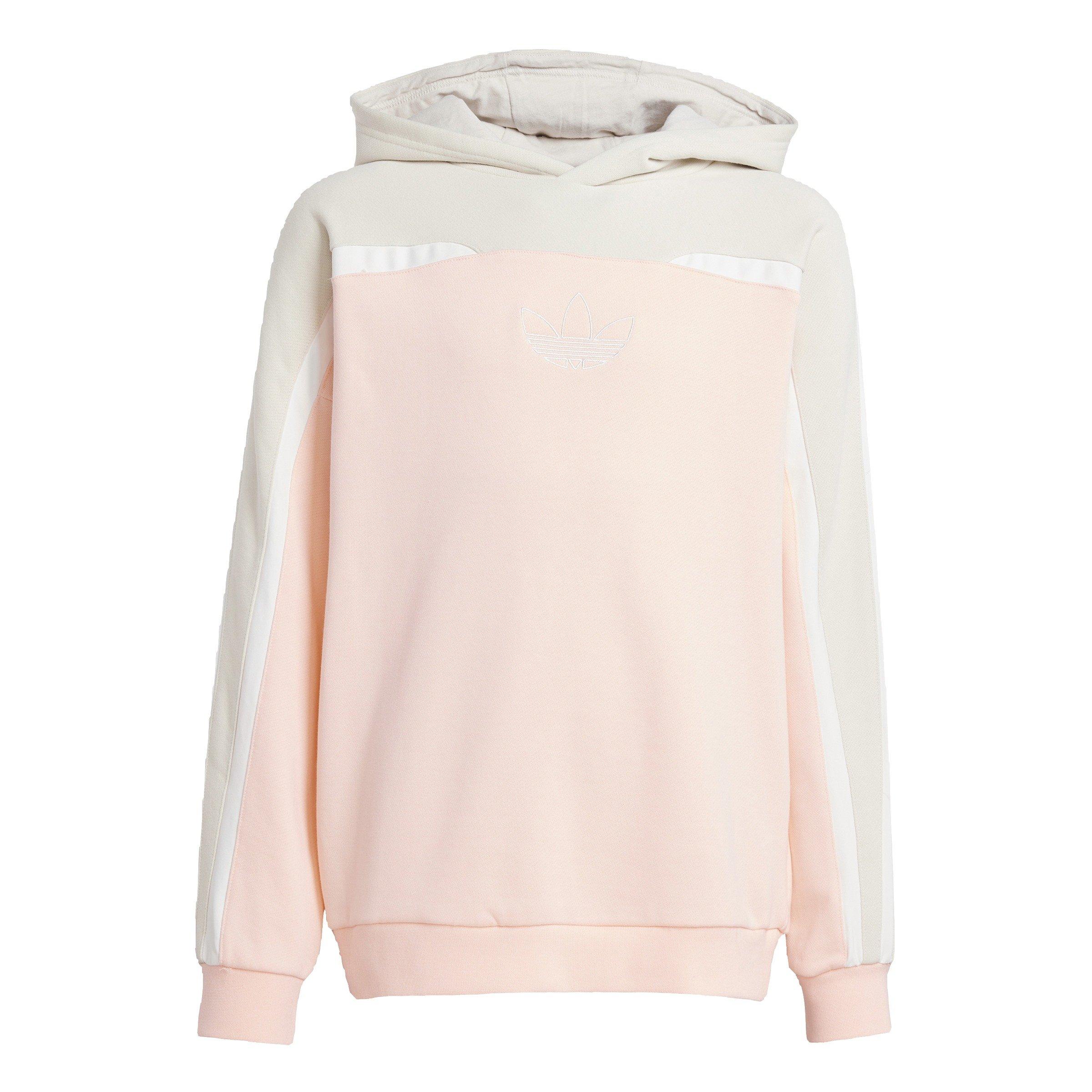 adidas Originals Oversized Pullover Big Kids' Pink/Beige Hoodie
