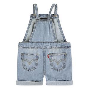 Levi's Baby Girls' Knot Strap Light Blue Wash Denim Shortalls