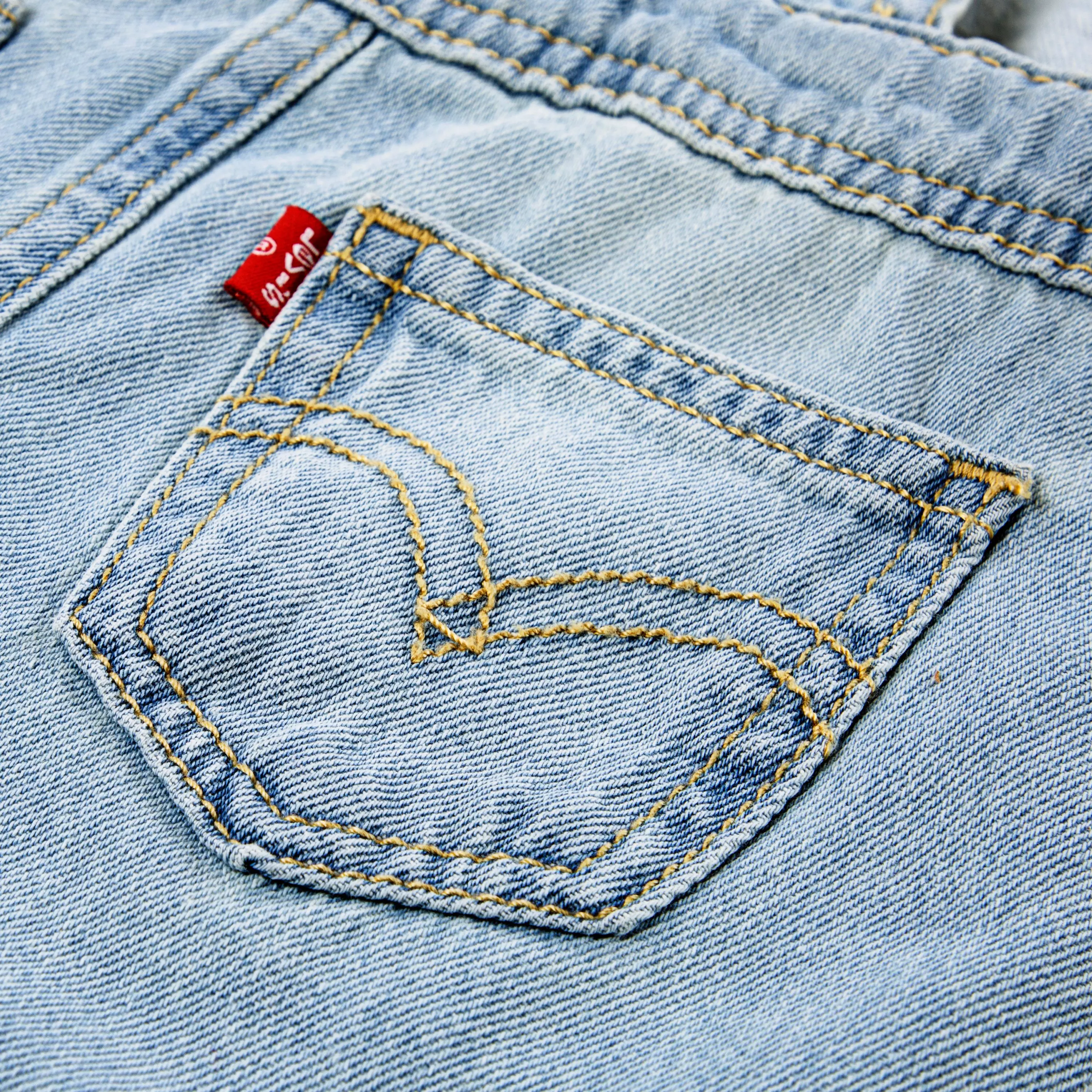 Levi's Baby Girls' Knot Strap Light Blue Wash Denim Shortalls - LIGHT BLUE