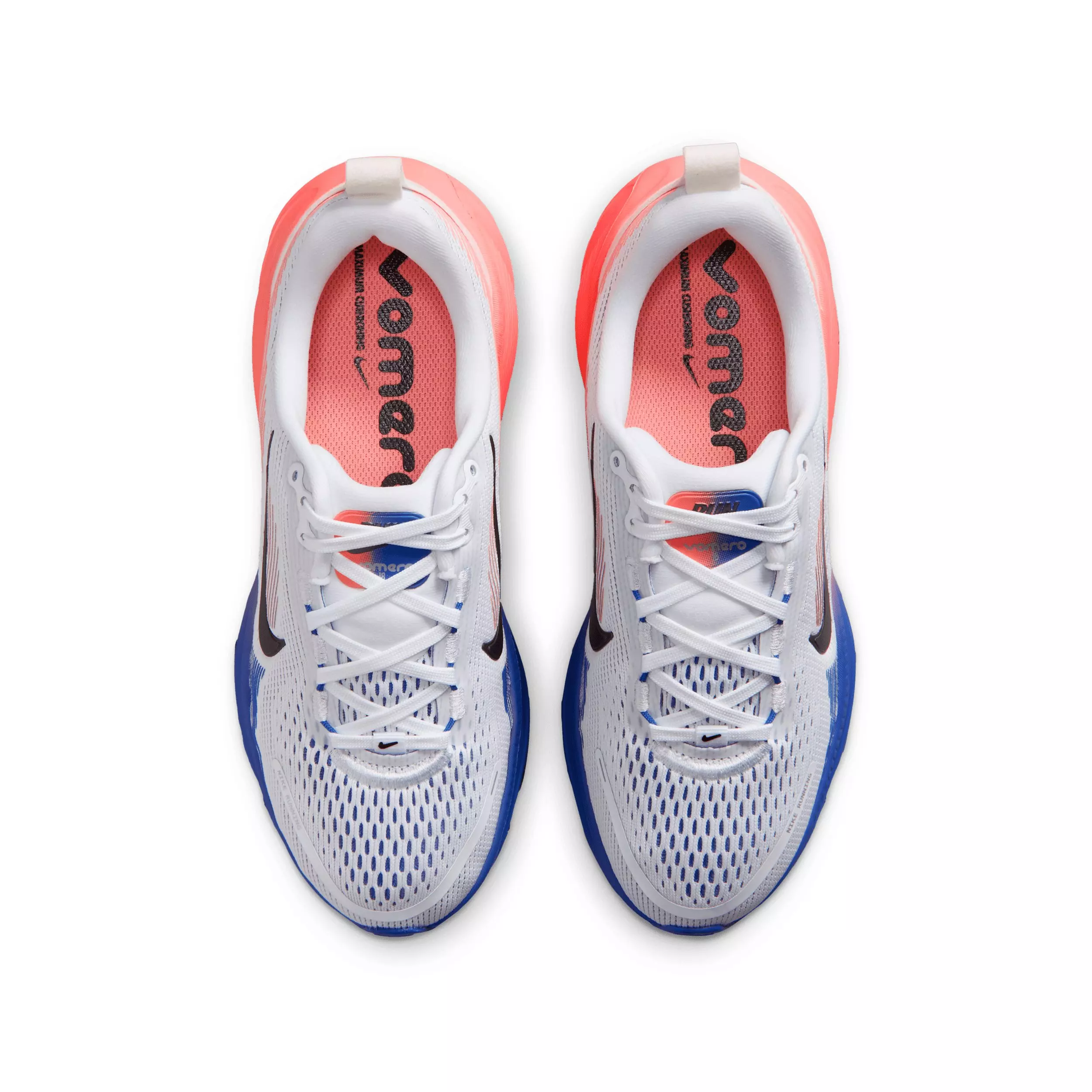 Nike Vomero 18 "White/Racer Blue/Atomic Pink/Black" Grade School Boys' Running Shoe - WHITE/BLUE/PINK/BLACK