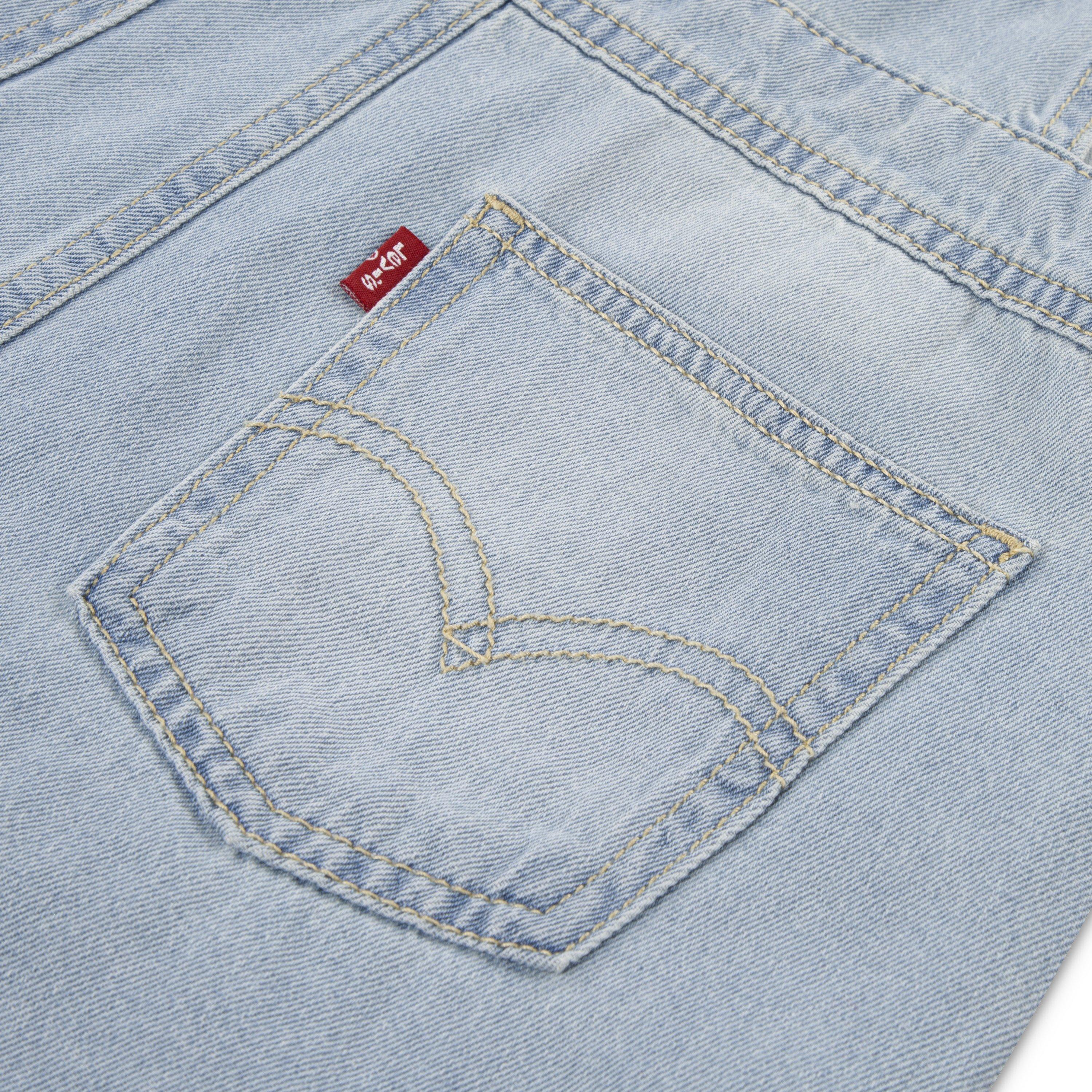Levi's Big Girls' Knot Strap Light Blue Wash Denim Shortalls - LIGHT BLUE Thumbnail View 4