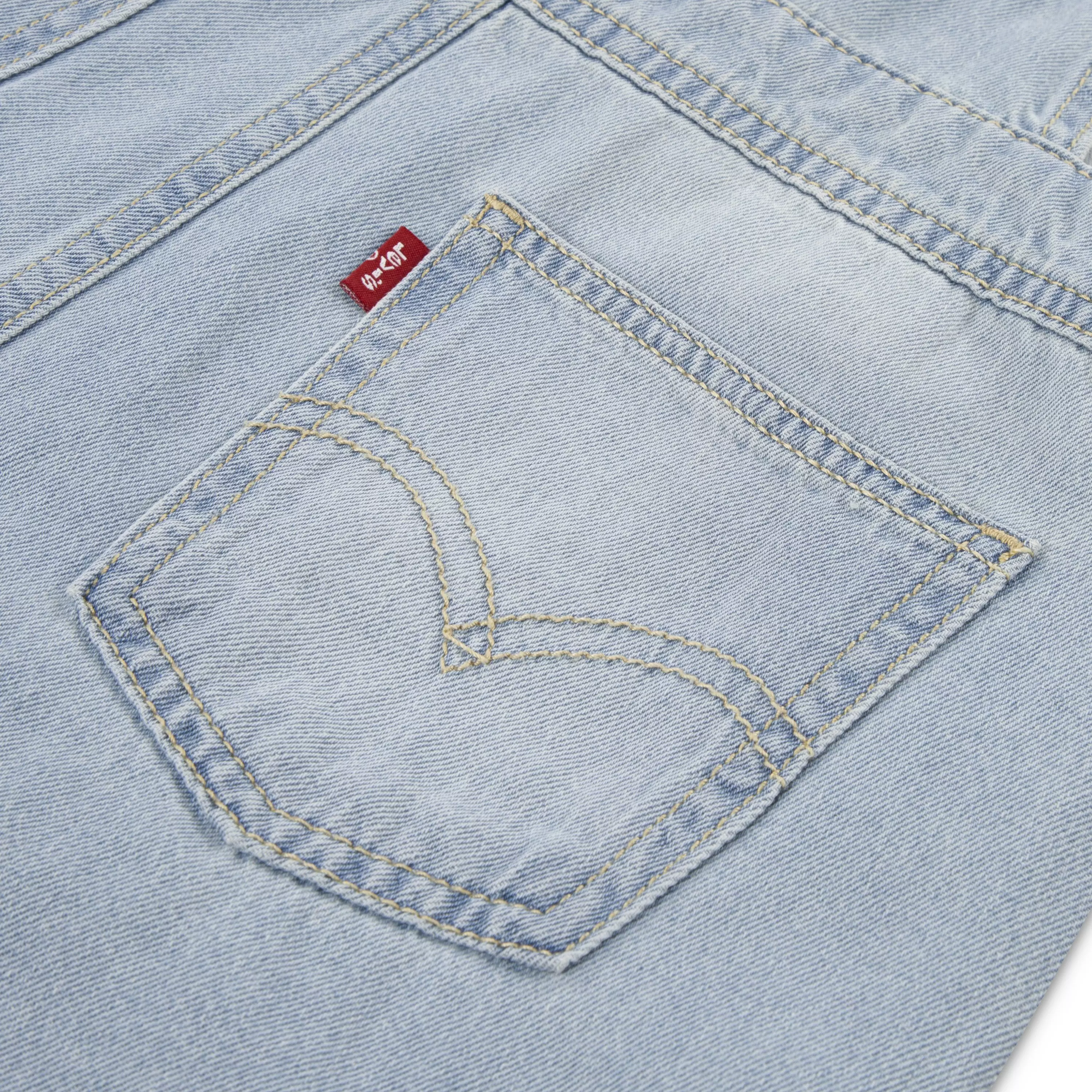 Levi's Big Girls' Knot Strap Light Blue Wash Denim Shortalls - LIGHT BLUE