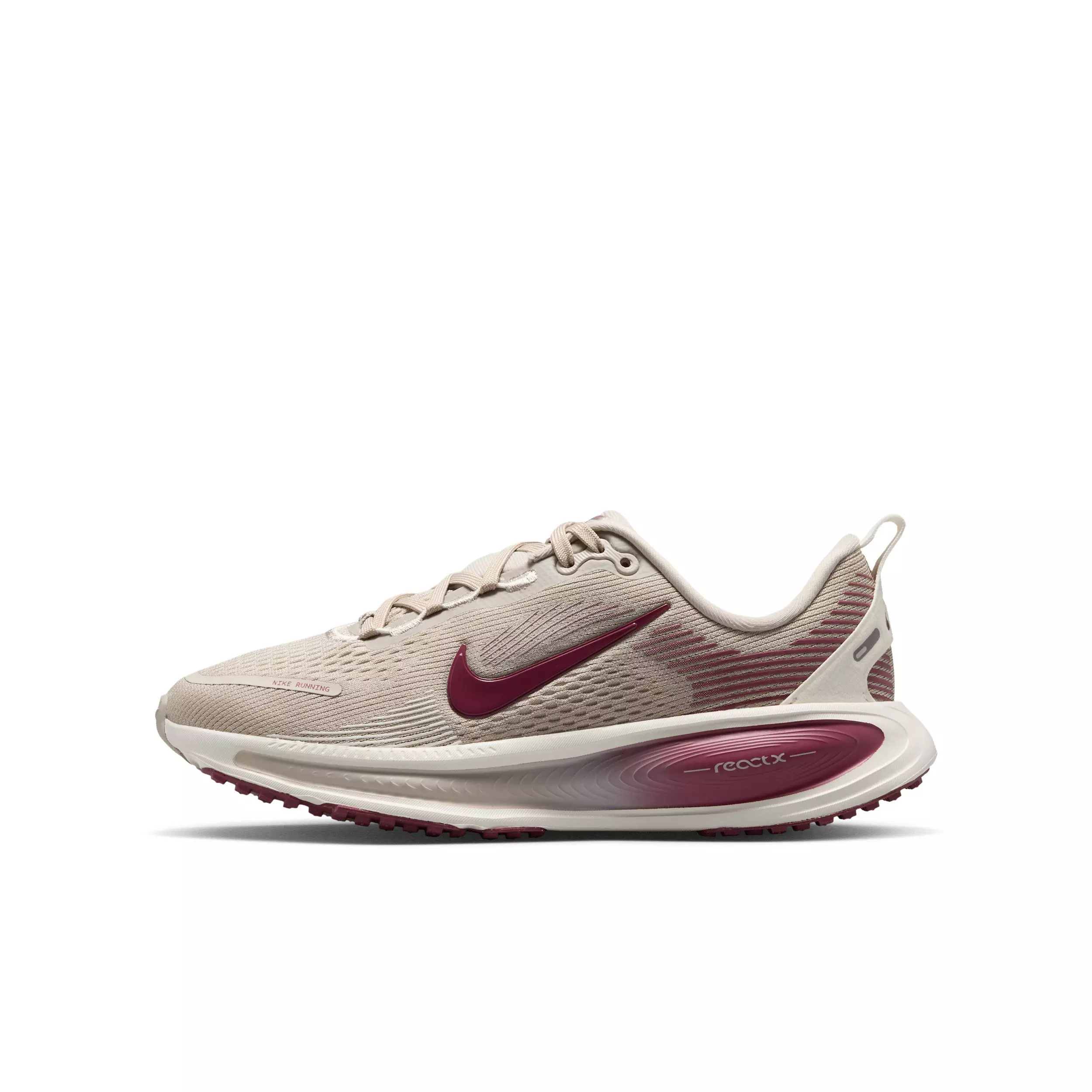 Nike Vomero 18 "Cream II/Sail/Pink Smoke" Grade School Girls' Running Shoe - CREAM/SAIL/PINK