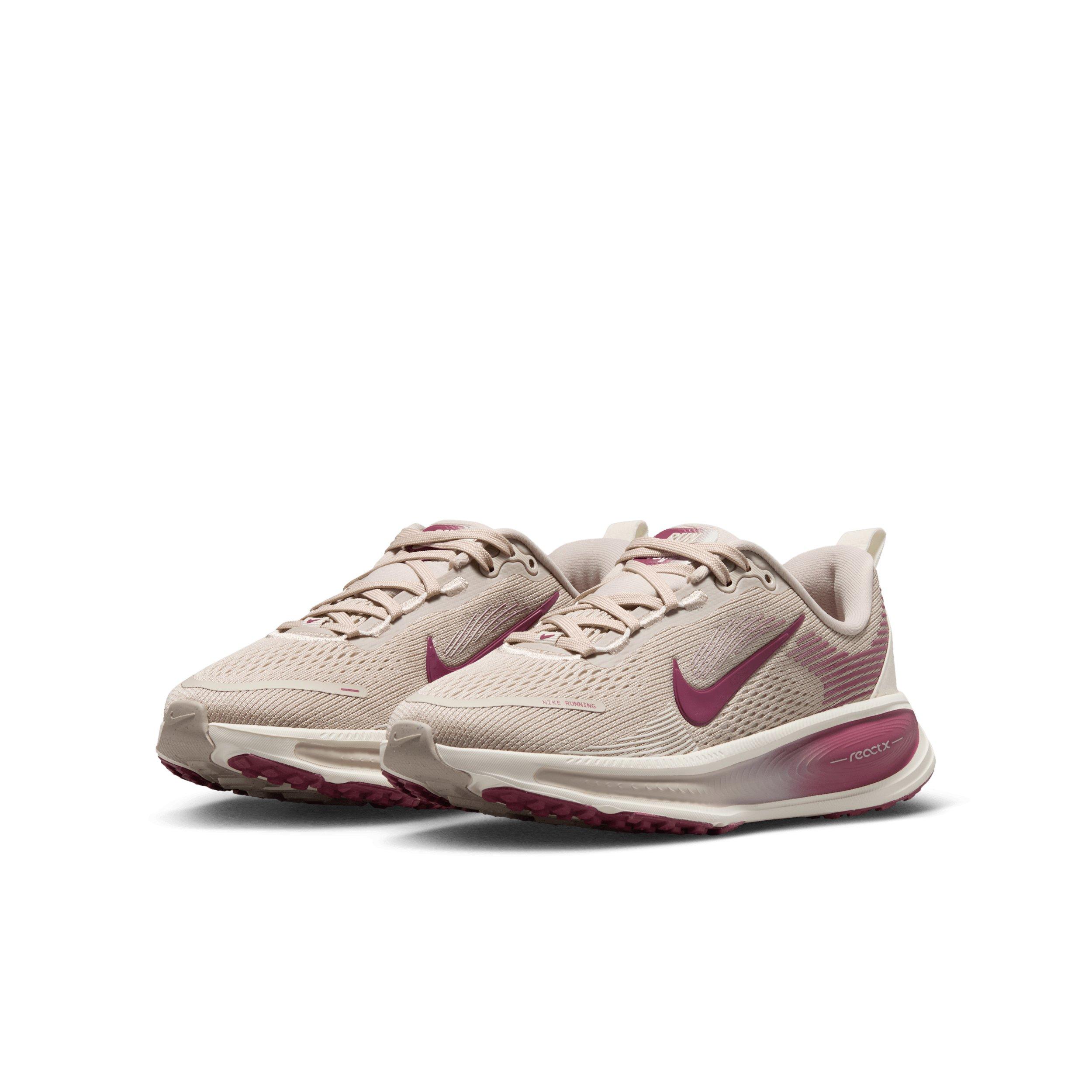 Nike Vomero 18 "Cream II/Sail/Pink Smoke" Grade School Girls' Running Shoe - CREAM/SAIL/PINK Thumbnail View 3