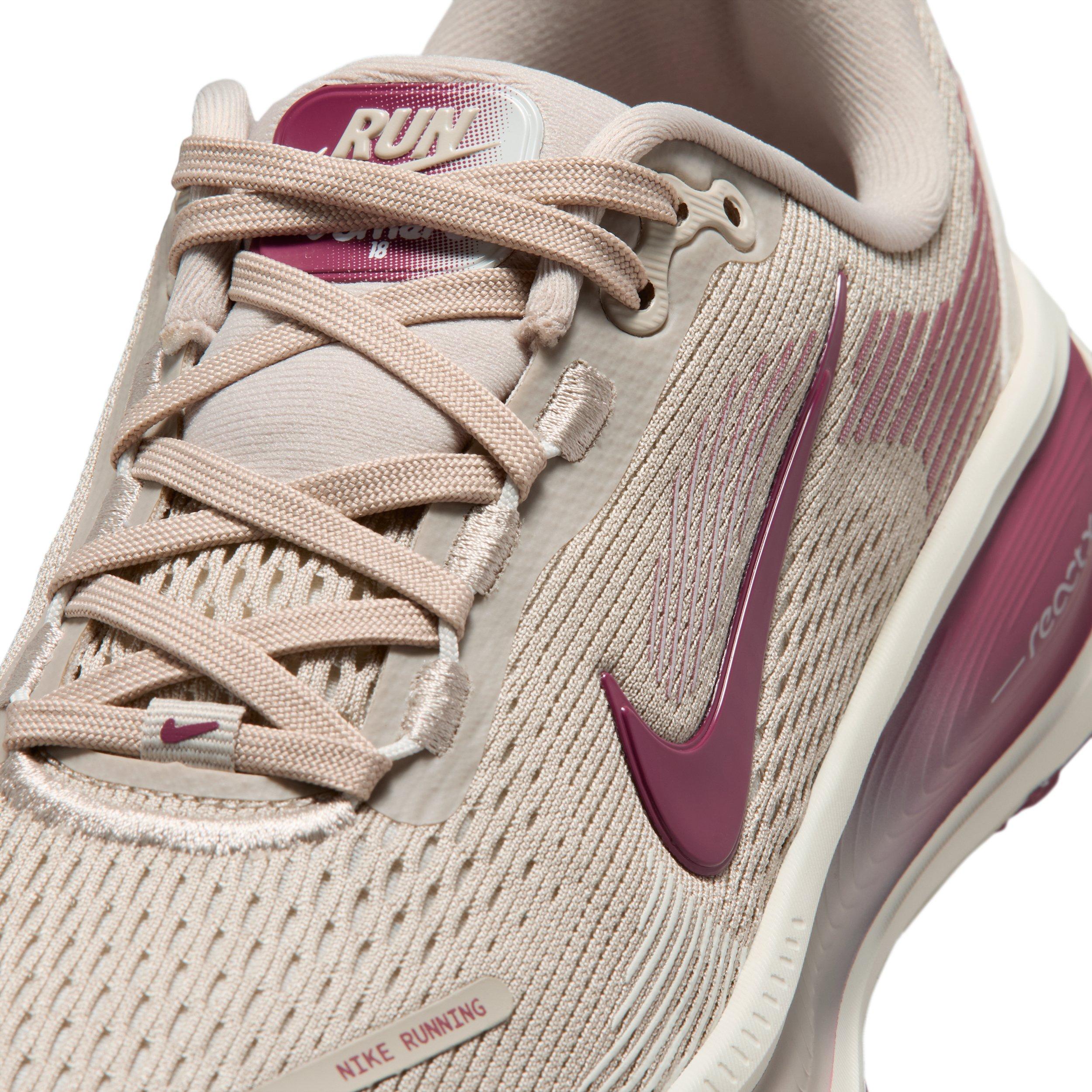 Nike Vomero 18 "Cream II/Sail/Pink Smoke" Grade School Girls' Running Shoe - CREAM/SAIL/PINK Thumbnail View 7