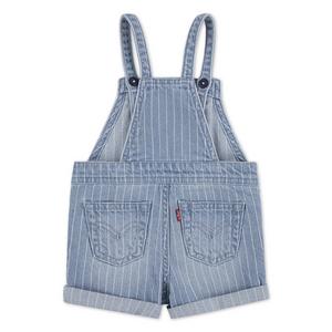 Levi's Baby Girls' Knot Strap Pinstripe Blue Wash Denim Shortalls