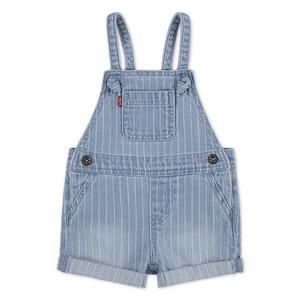 Levi's Baby Girls' Knot Strap Pinstripe Blue Wash Denim Shortalls