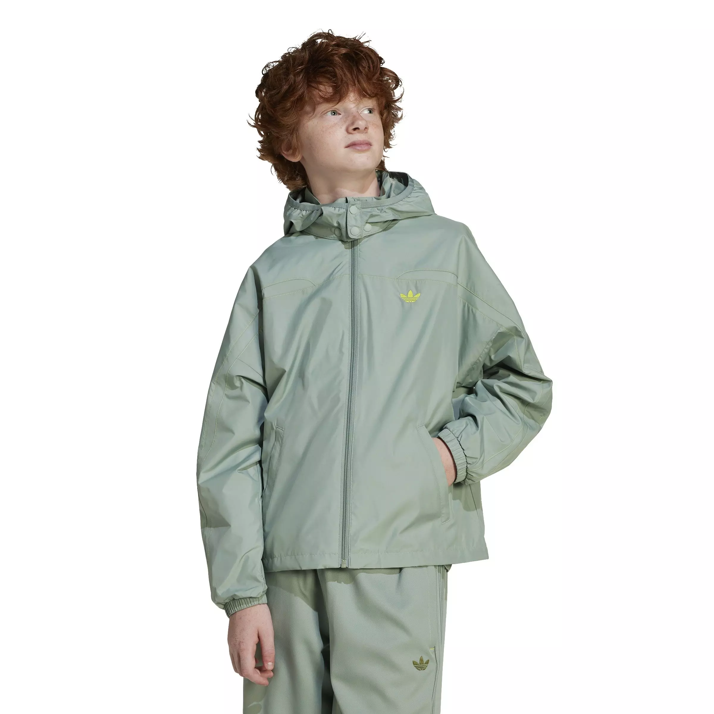 adidas Originals Big Kids' Trefoil Jacket - Green - GREEN