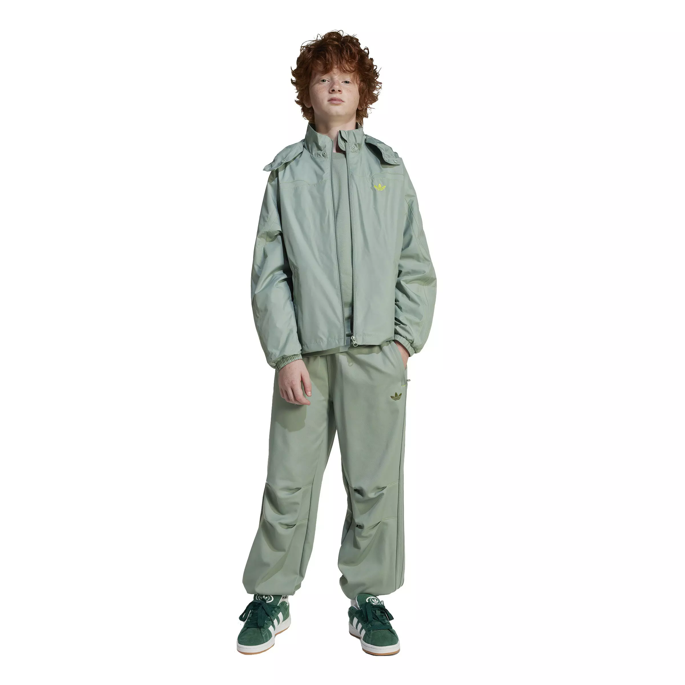 adidas Originals Big Kids' Trefoil Jacket - Green - GREEN