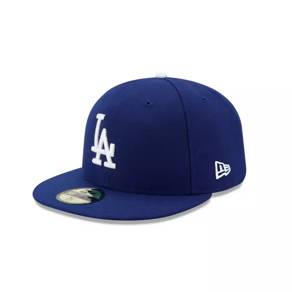Mens LA Dodgers Baseball Cap Fitted Hat Multi Size White with black logo  NEW