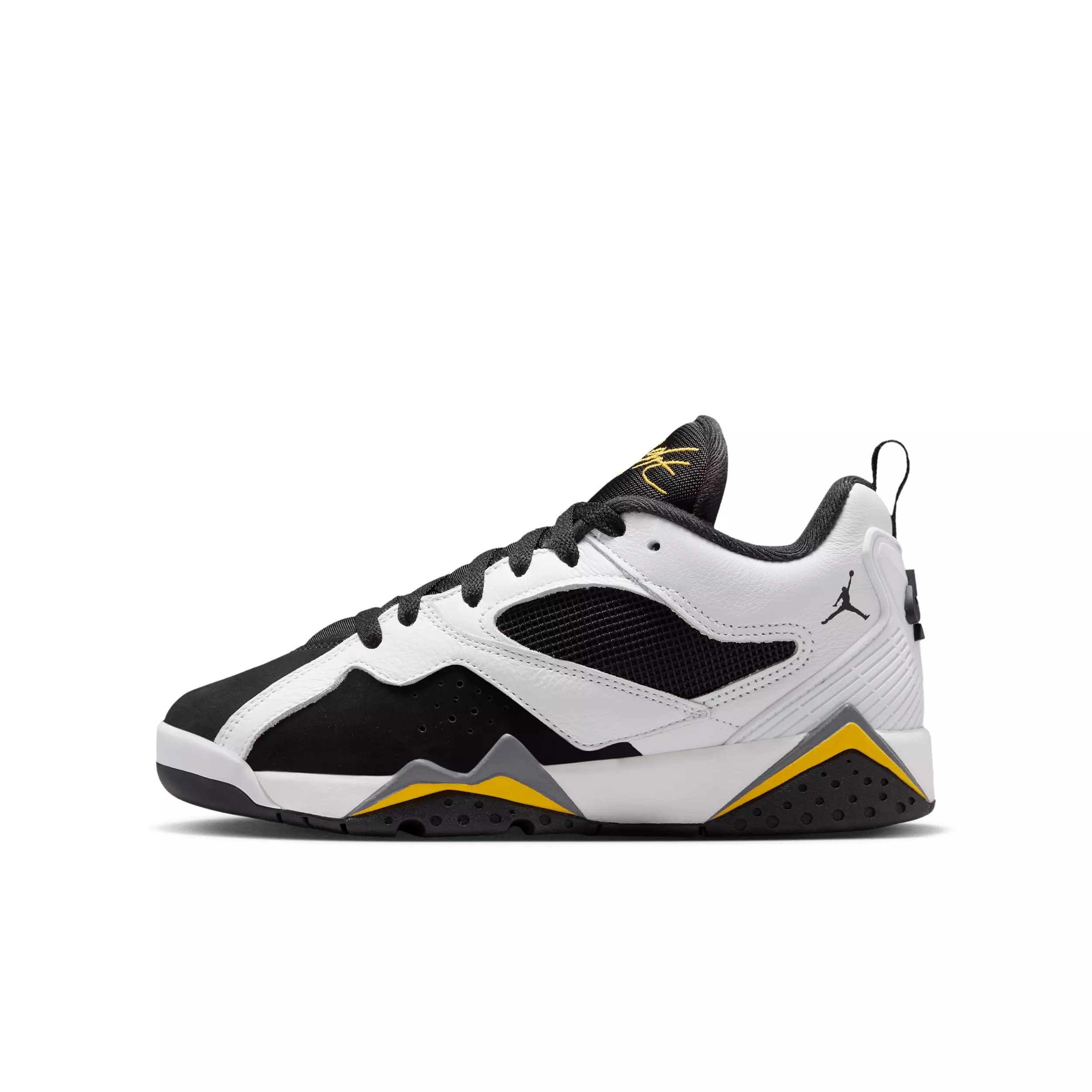 Jordan MVP 92 "White/Black/Dark Blue Grey/Tour Yellow" Grade School Boys' Shoe - WHITE/BLACK/DK GREY/YELLOW