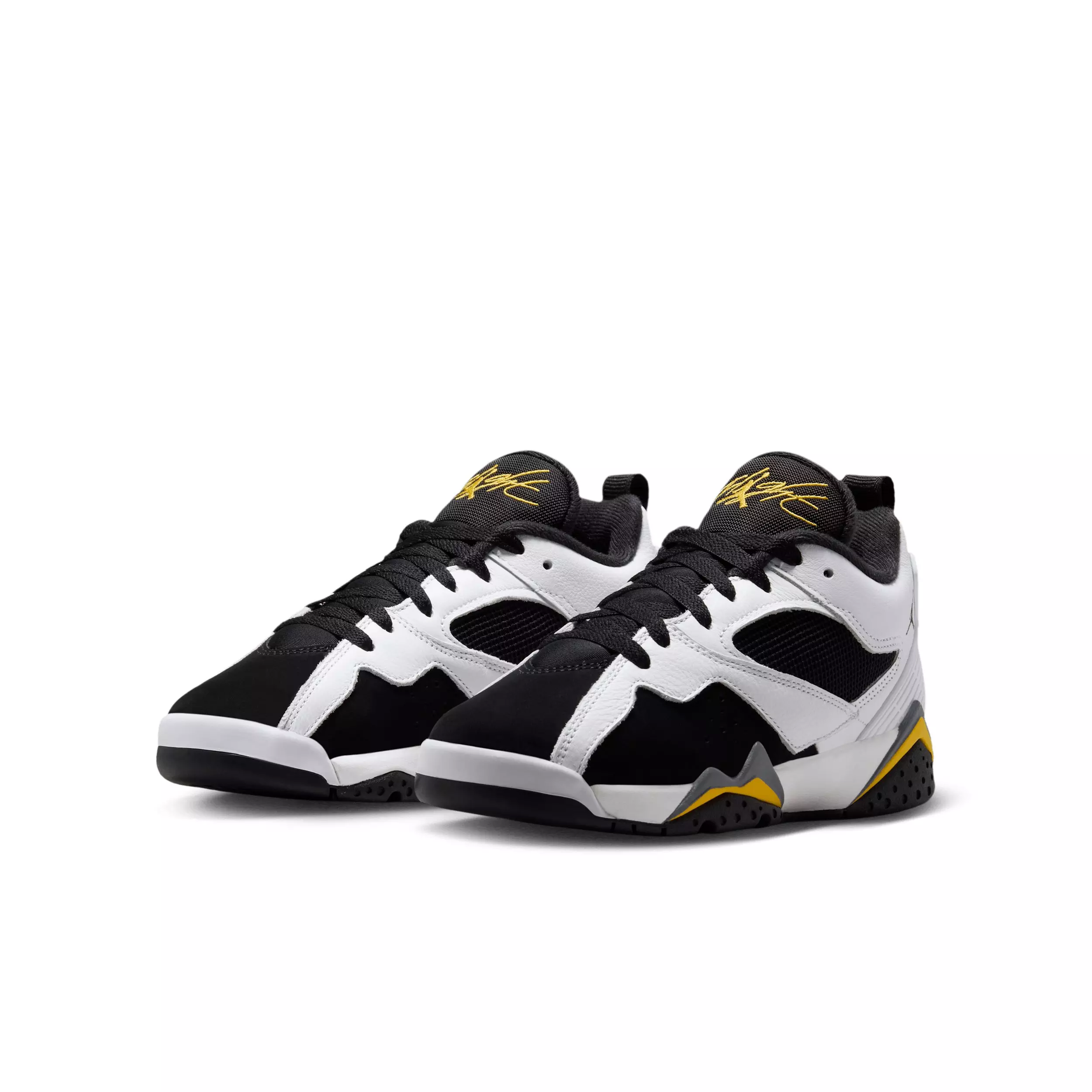Jordan MVP 92 "White/Black/Dark Blue Grey/Tour Yellow" Grade School Boys' Shoe - WHITE/BLACK/DK GREY/YELLOW