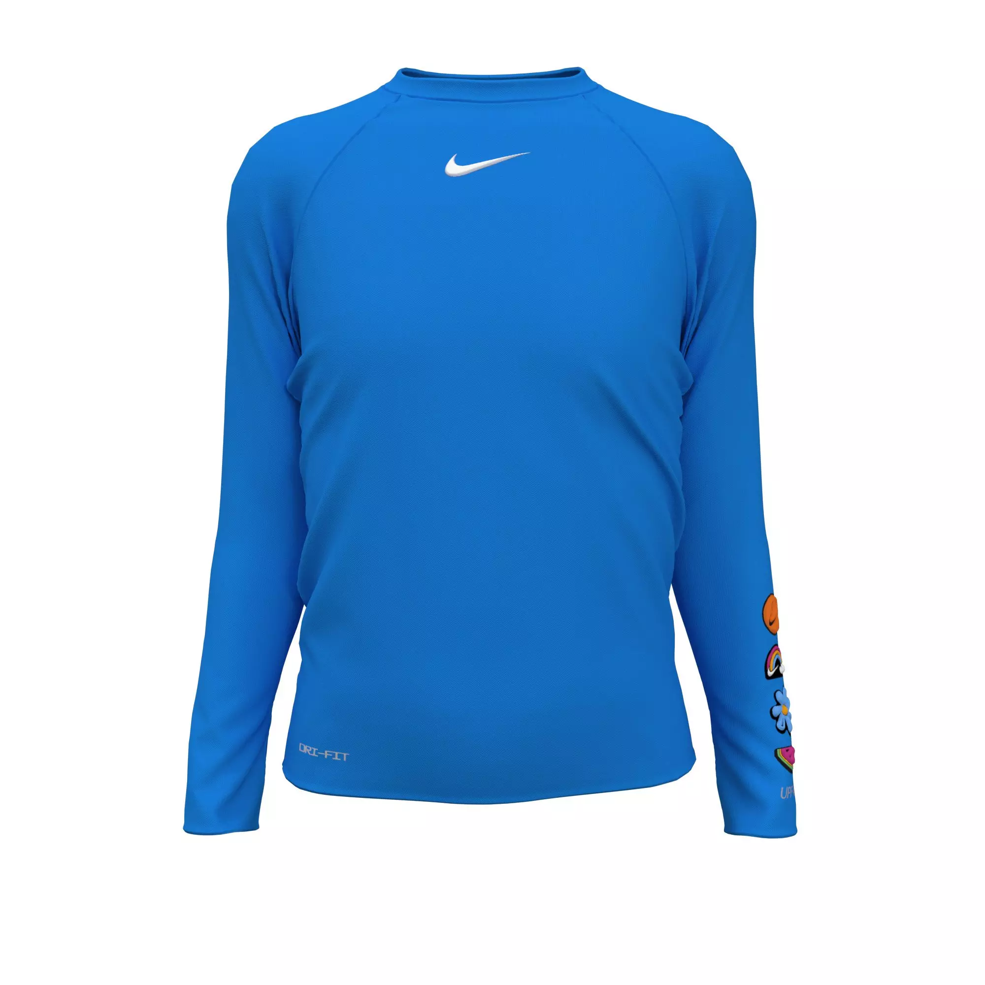 Nike Big Girls' Swim Charms Long Sleeve Hydroguard - BLUE