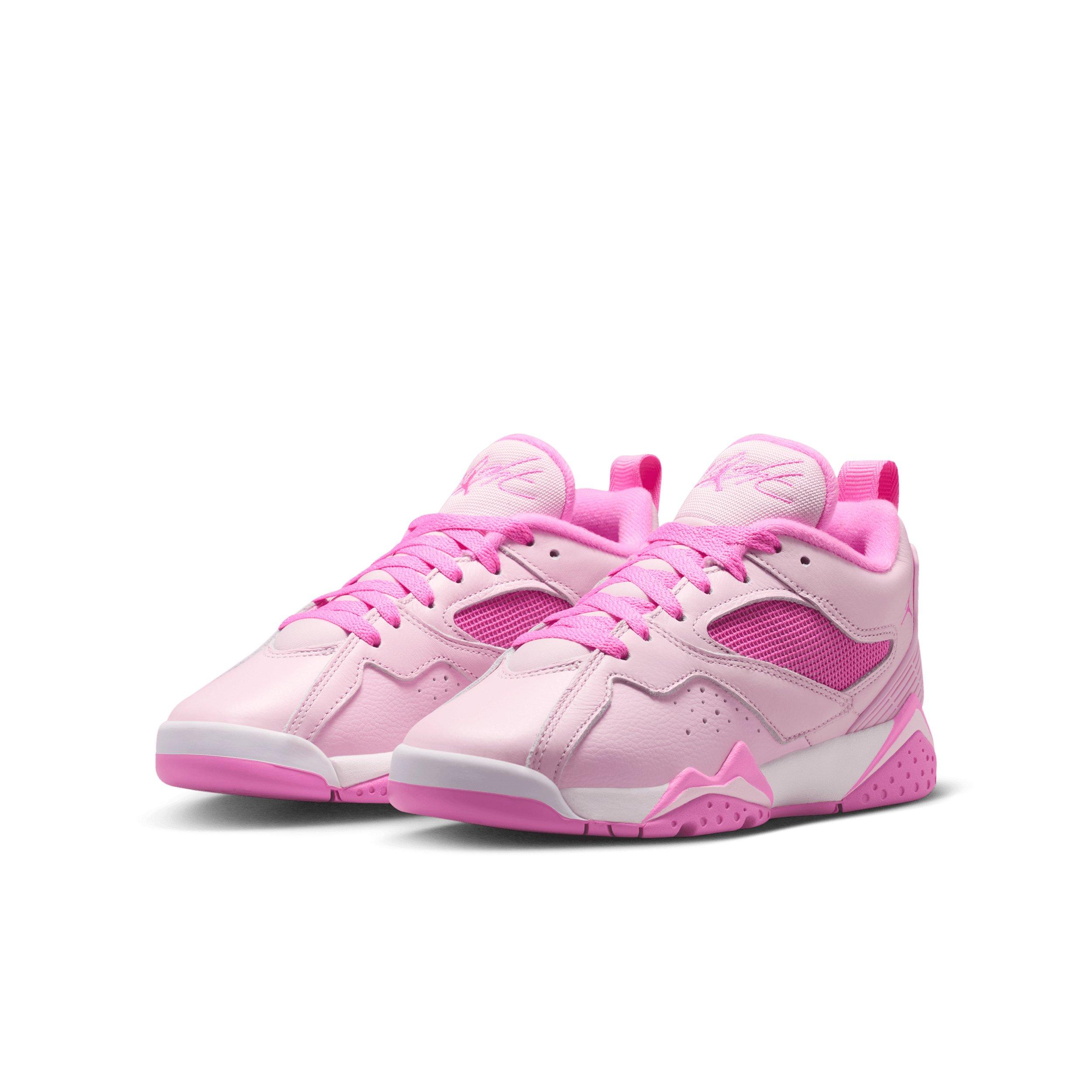 Jordan MVP 92 "Pink Foam/White/China Rose" Grade School Girls' Shoe - PNK/WHITE/ROSE Thumbnail View 3