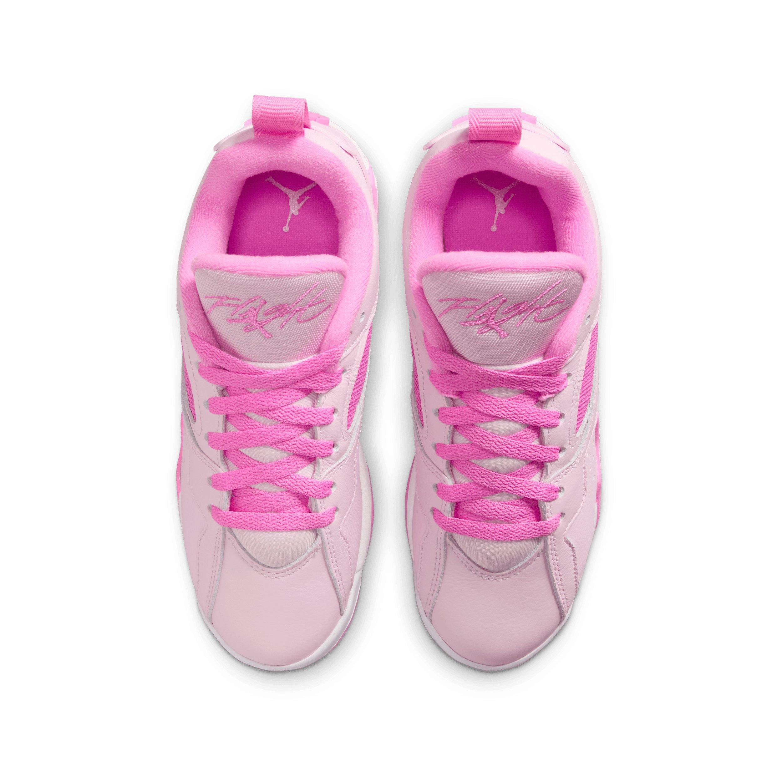 Jordan MVP 92 "Pink Foam/White/China Rose" Grade School Girls' Shoe - PNK/WHITE/ROSE Thumbnail View 4