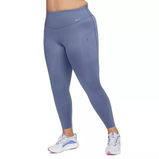 Nike Women's Go Firm Support High-Rise Full Length Leggings with Pockets -  Navy - Hibbett