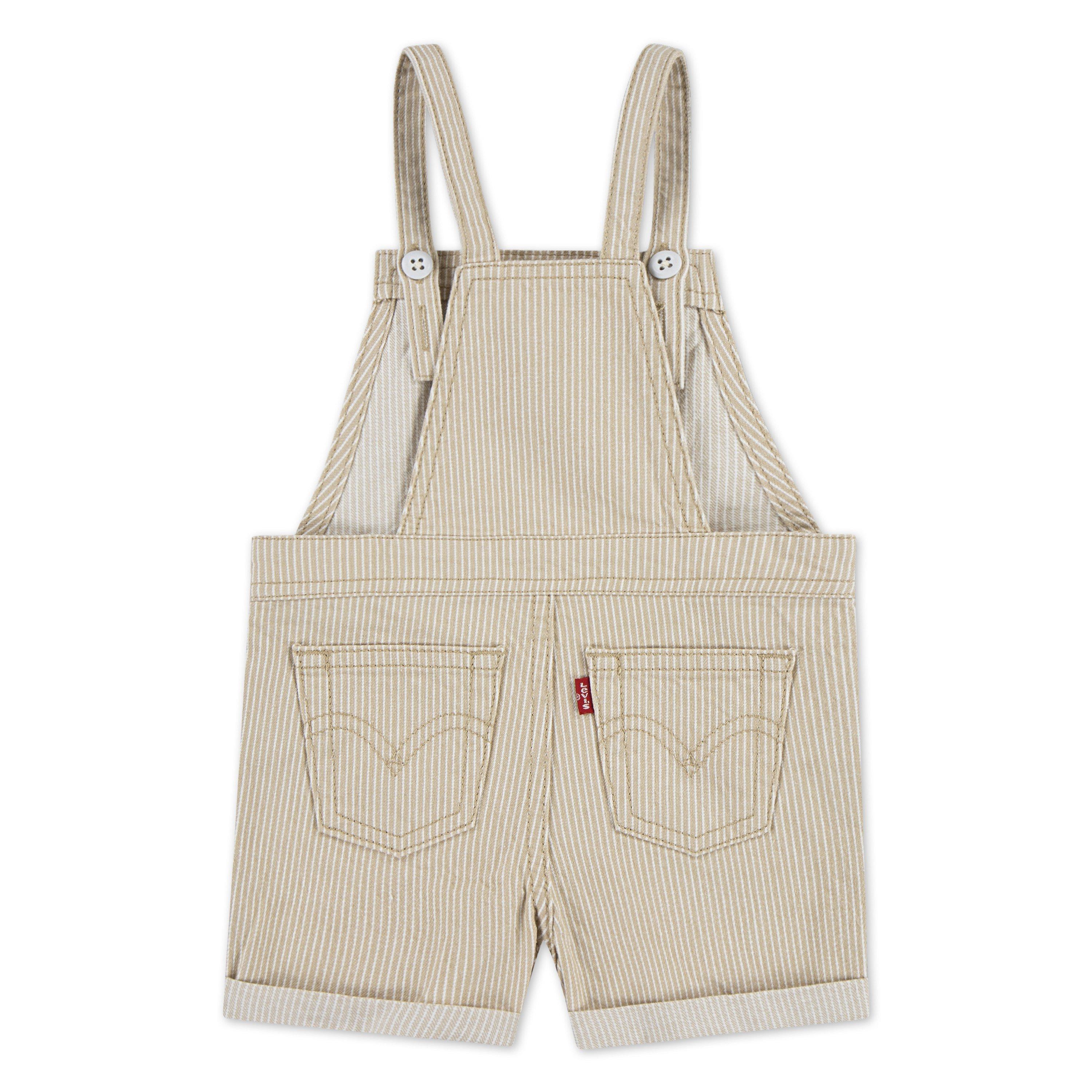 Levi's Knot Strap Baby Girls' Cream Wash Denim Shortalls