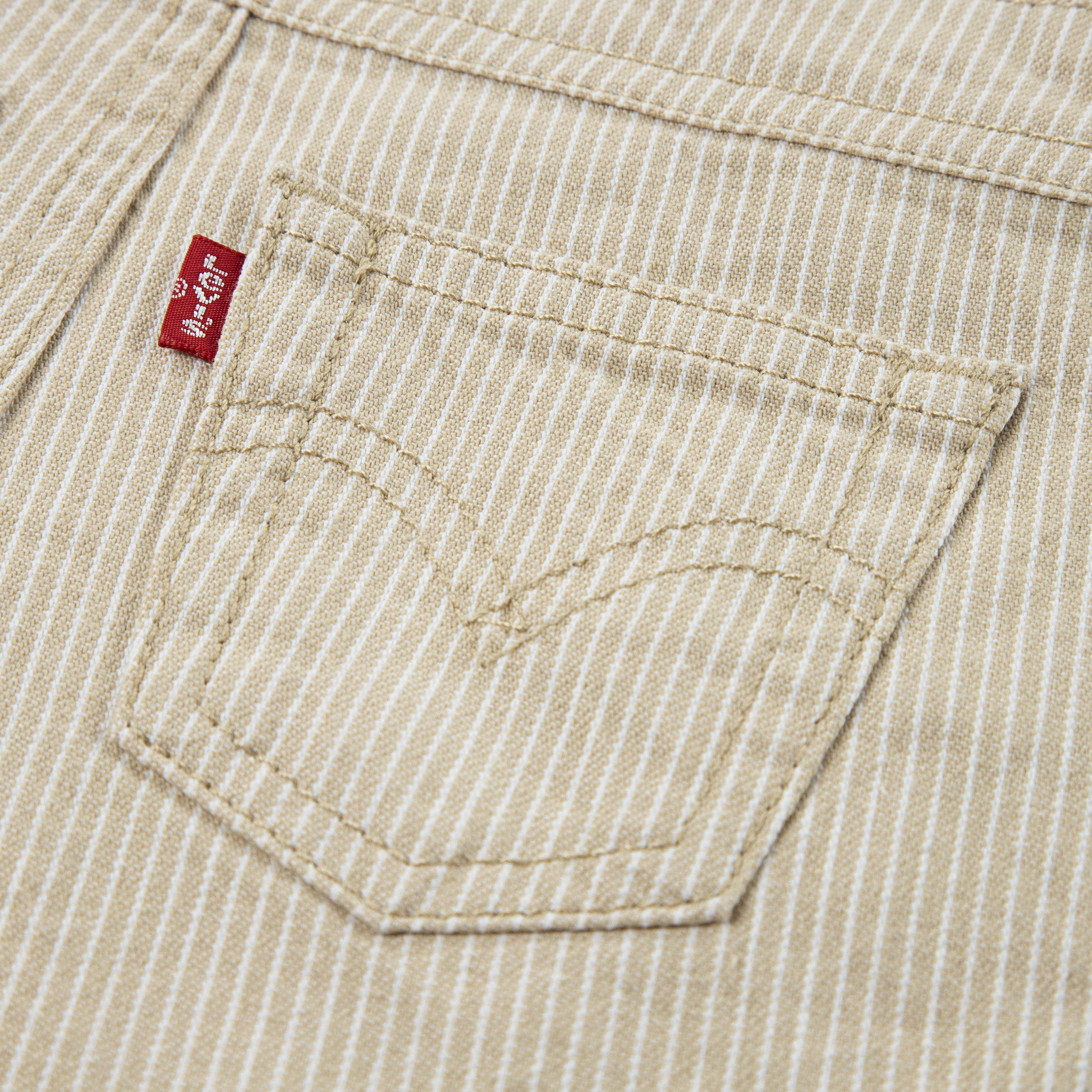 Levi's Knot Strap Baby Girls' Cream Wash Denim Shortalls