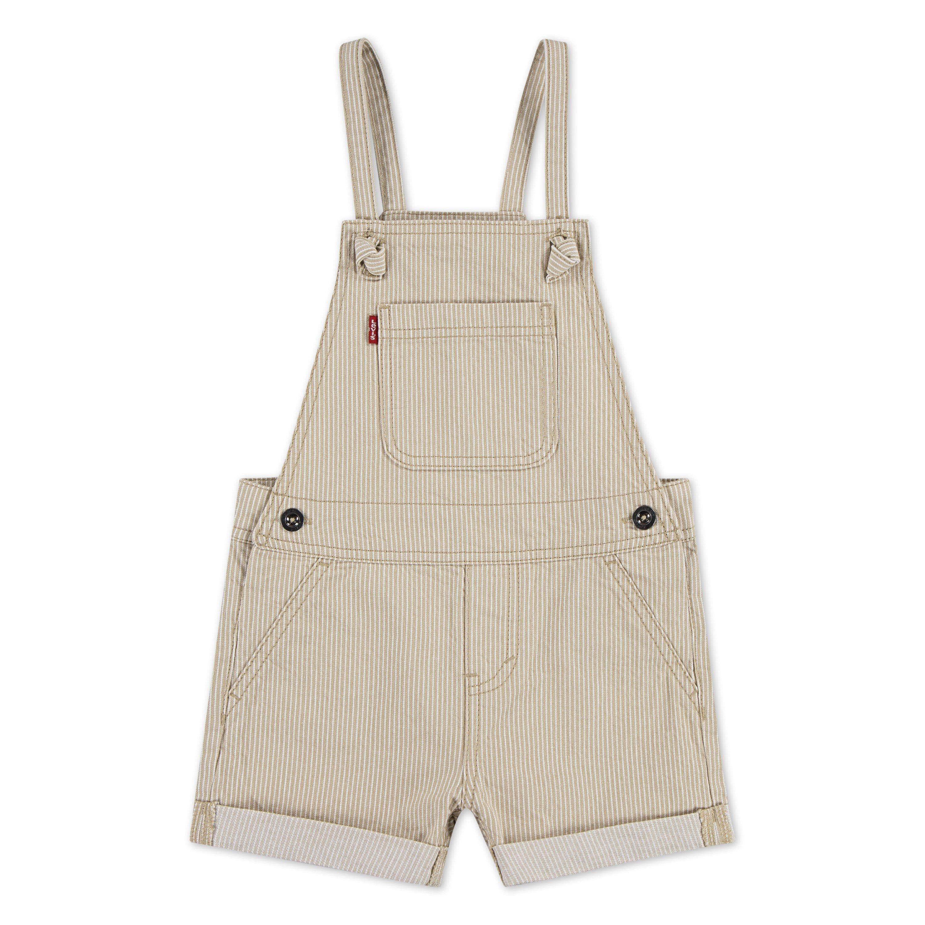 Levi's Knot Strap Toddler Girls' Cream Wash Denim Shortalls