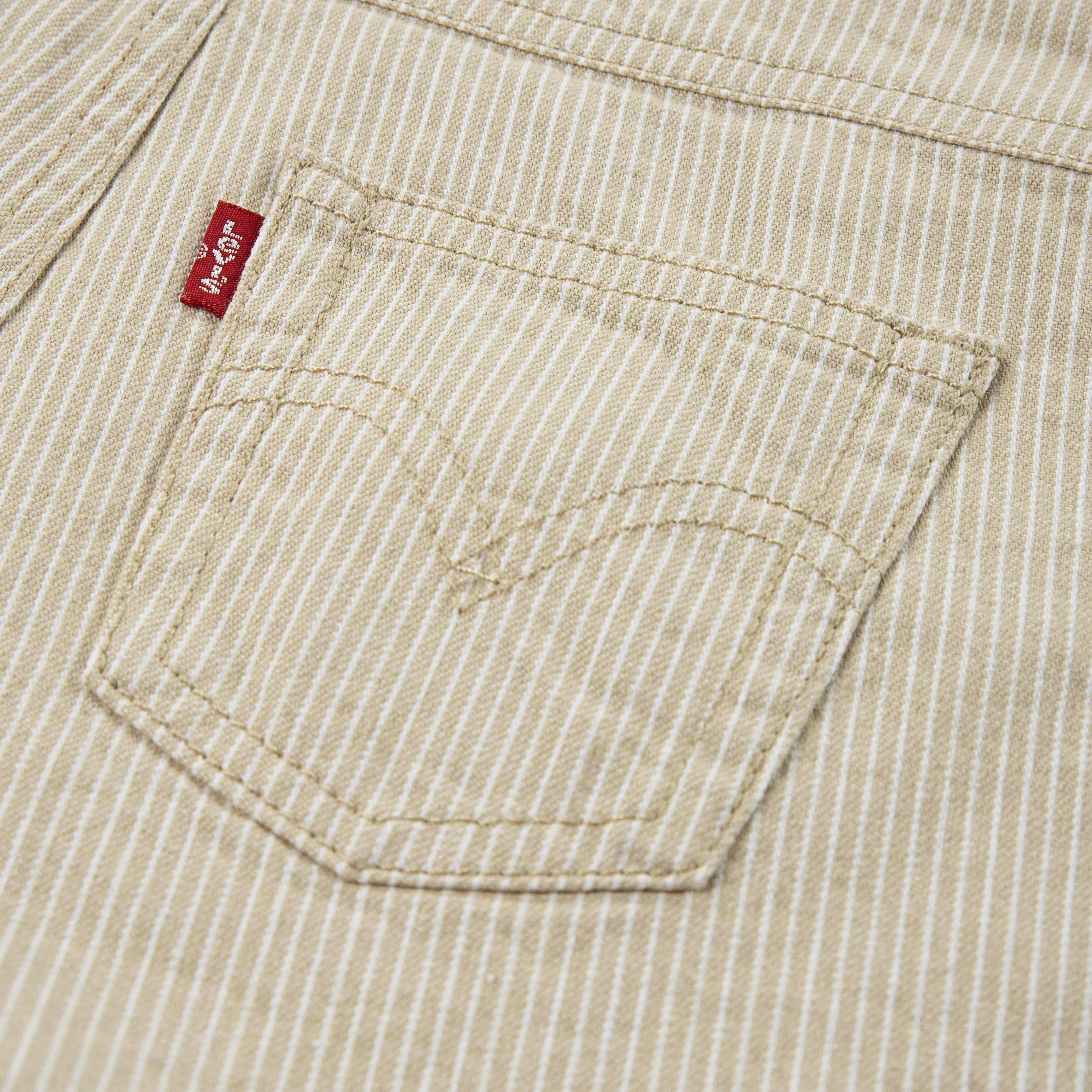 Levi's Toddler Girls' Knot Strap Cream Washed Denim Shortalls - CREAM
