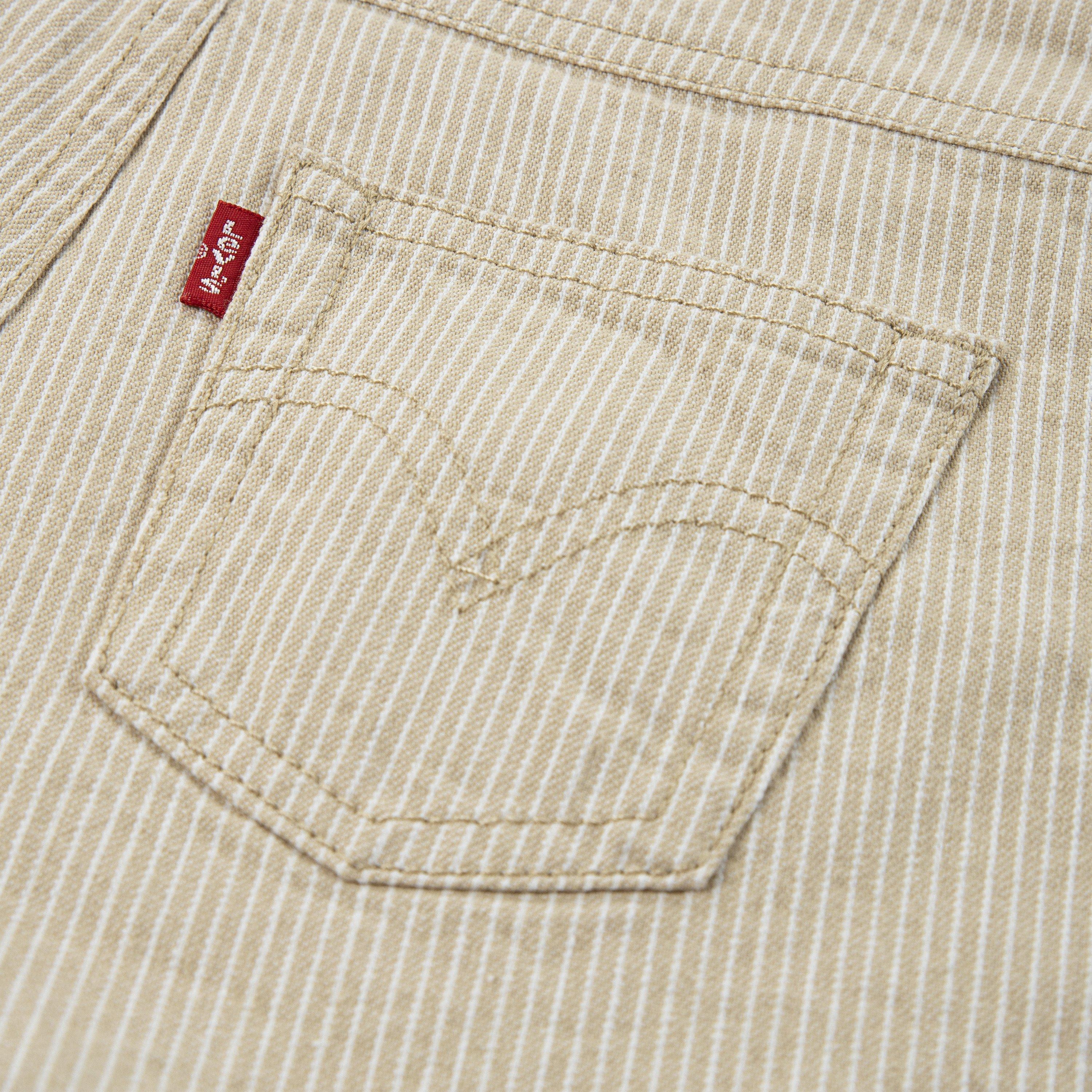 Levi's Knot Strap Toddler Girls' Cream Wash Denim Shortalls