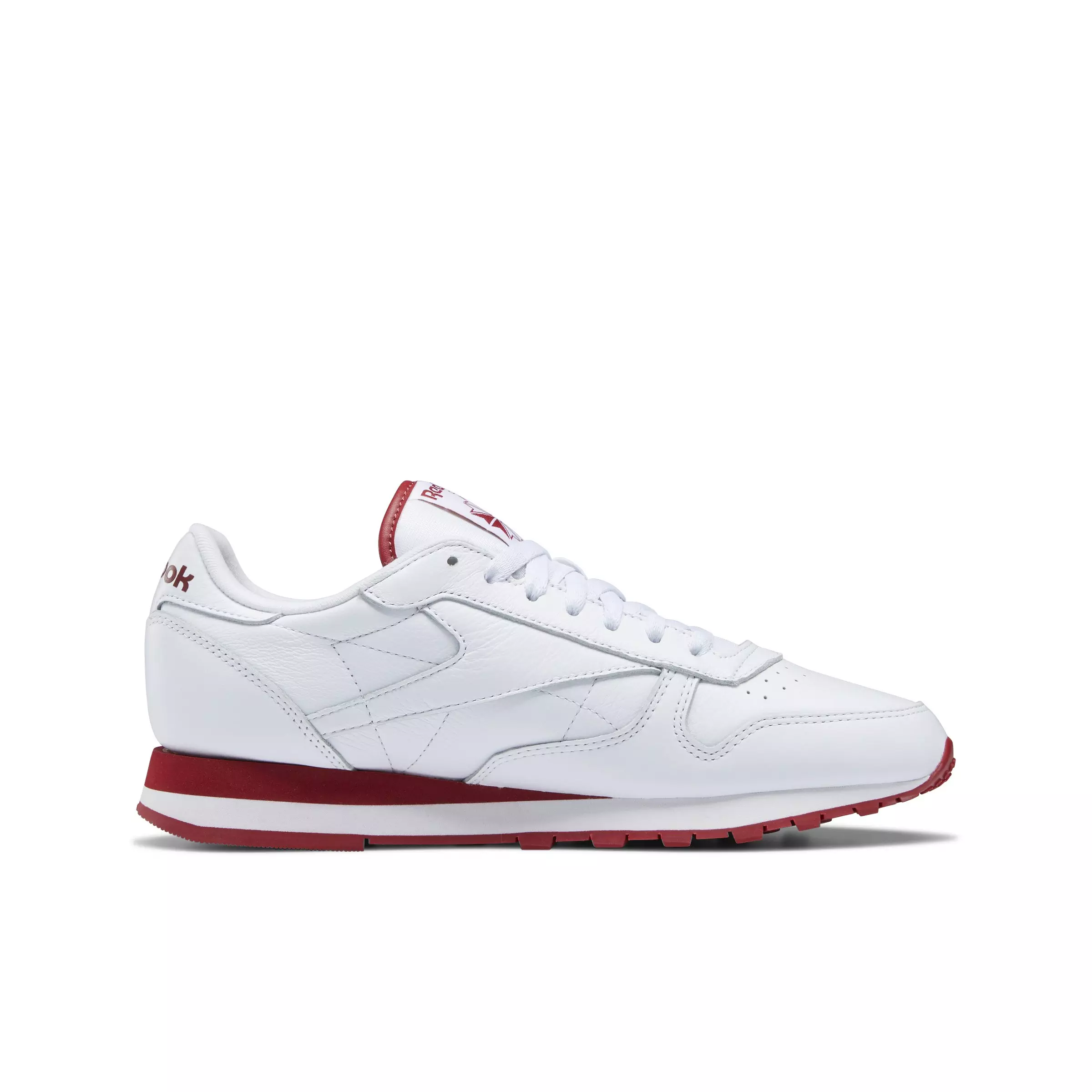 Reebok Classic Leather "Ftwr White/Flash Red" Unisex Shoe - WHITE/RED
