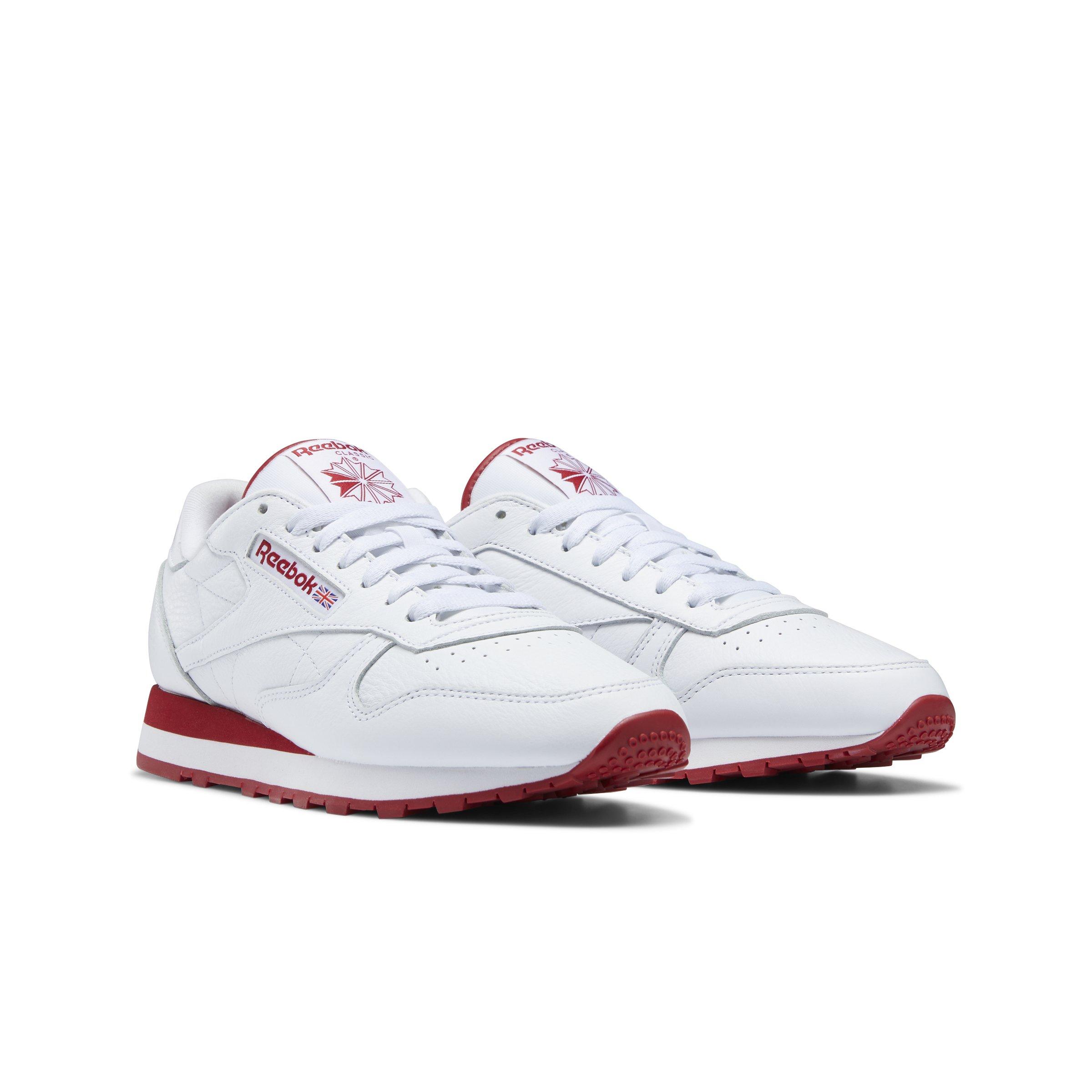 Reebok Classic Leather "Ftwr White/Flash Red" Unisex Shoe - WHITE/RED Thumbnail View 3