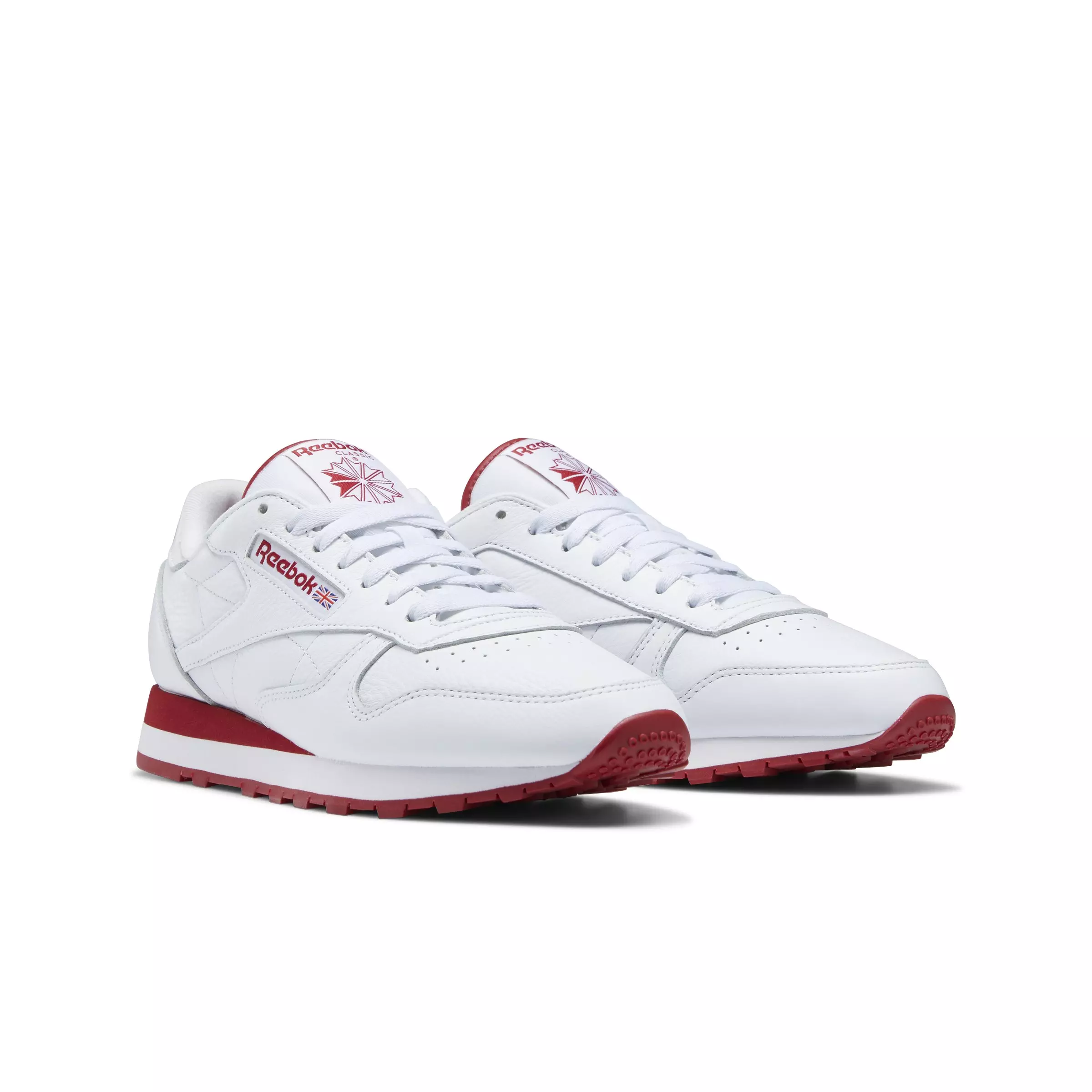 Reebok Classic Leather "Ftwr White/Flash Red" Unisex Shoe - WHITE/RED