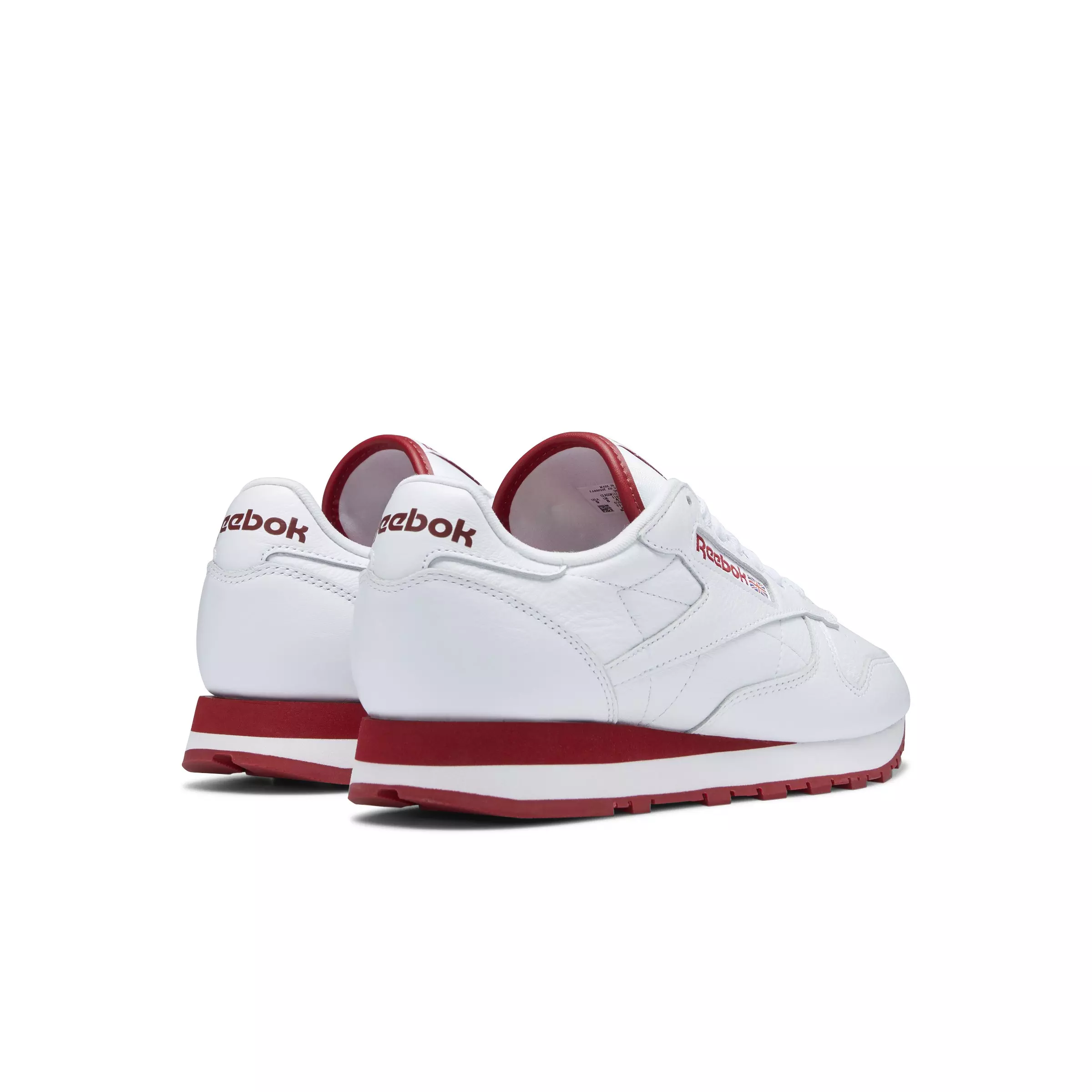 Reebok Classic Leather "Ftwr White/Flash Red" Unisex Shoe - WHITE/RED