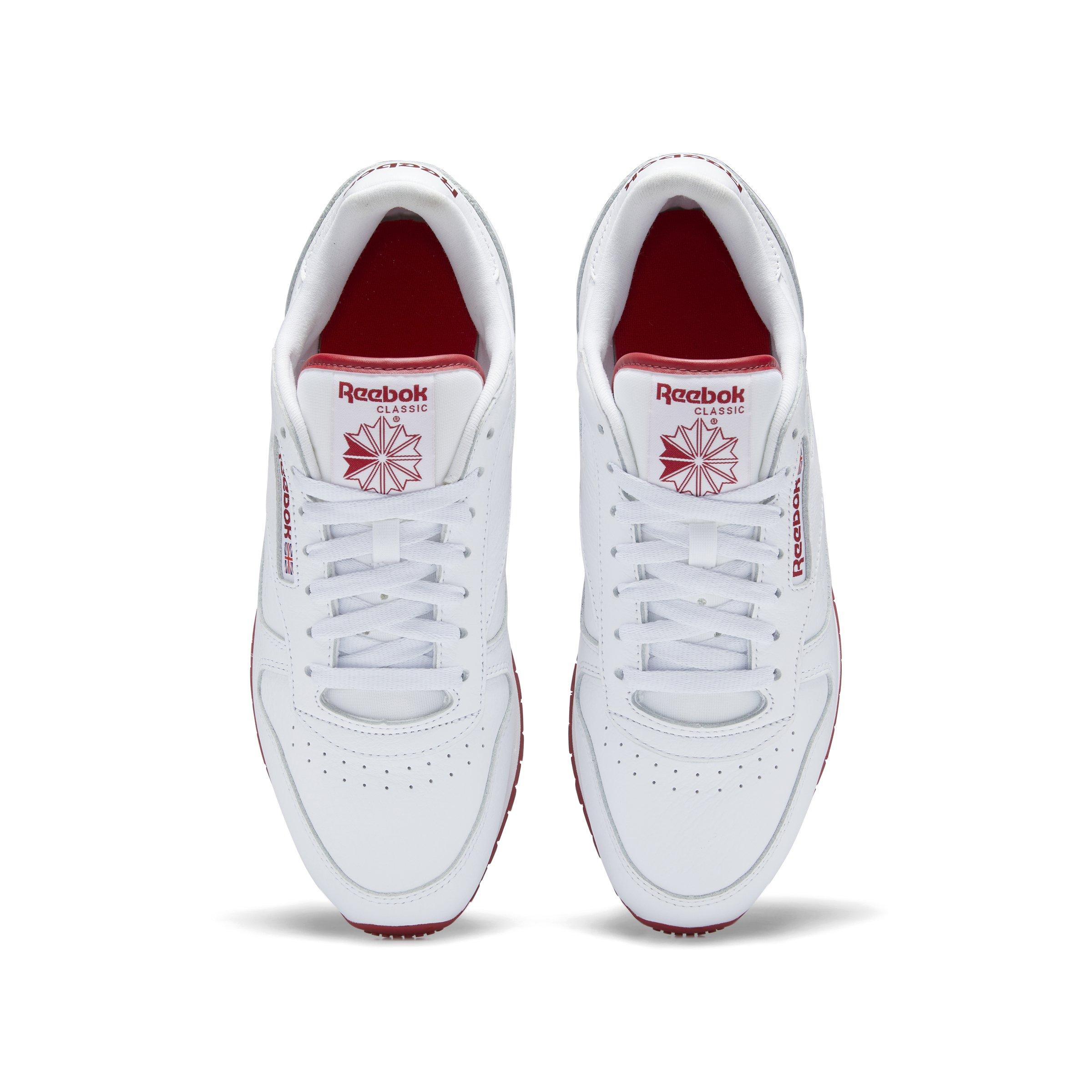 Reebok Classic Leather "Ftwr White/Flash Red" Unisex Shoe - WHITE/RED Thumbnail View 5