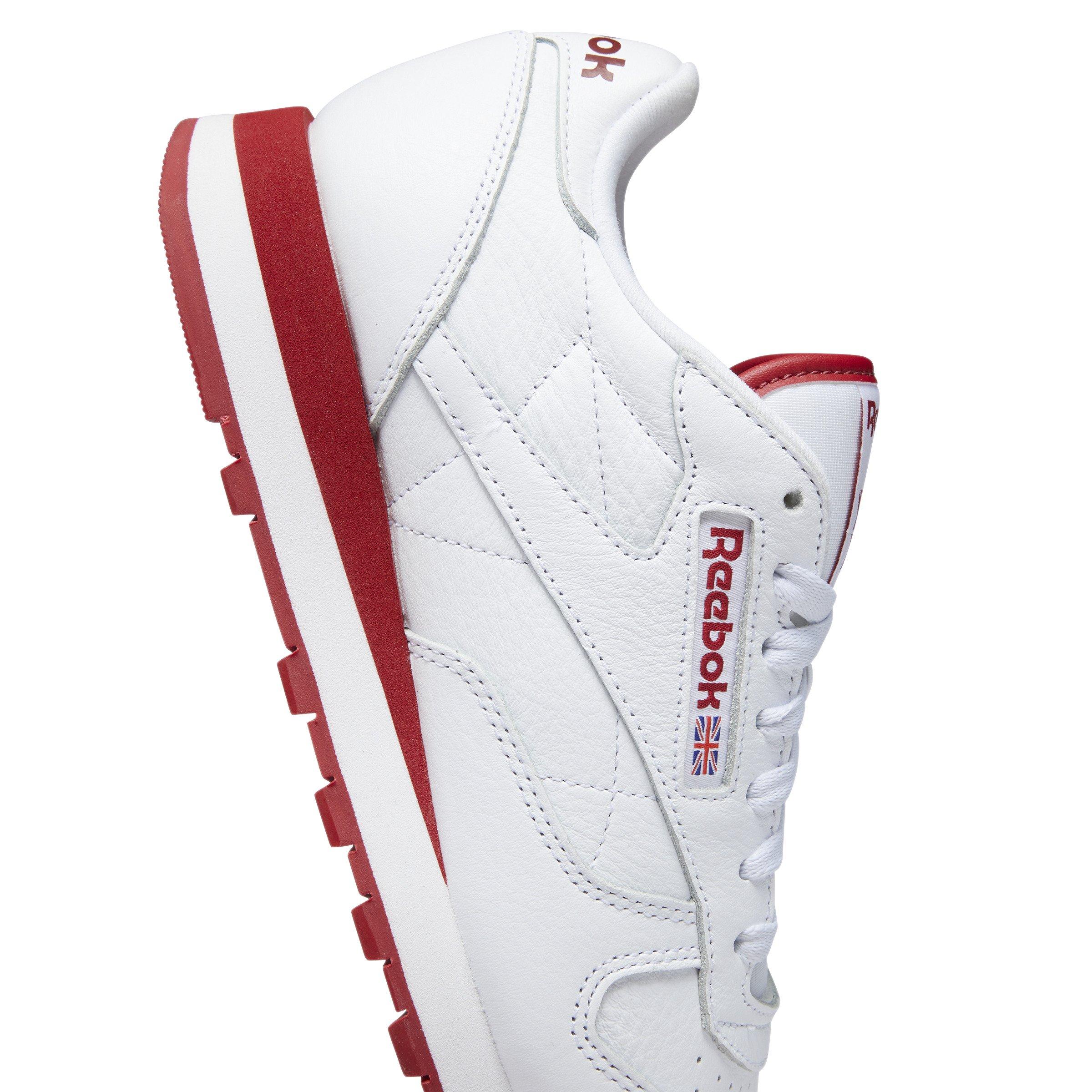 Reebok Classic Leather "Ftwr White/Flash Red" Unisex Shoe - WHITE/RED Thumbnail View 8