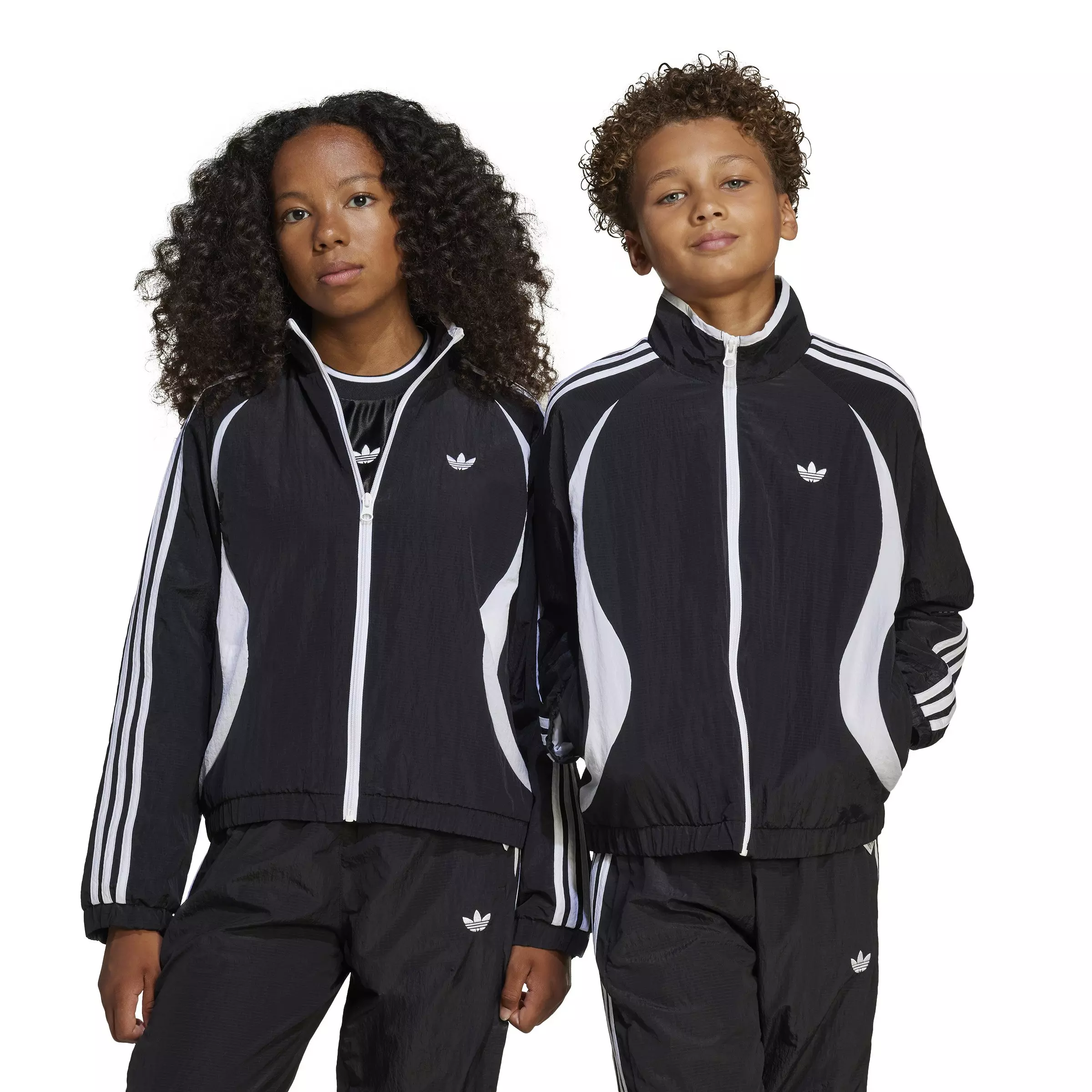 adidas Originals Big Kids' Teamgeist Track Top - Black - BLACK