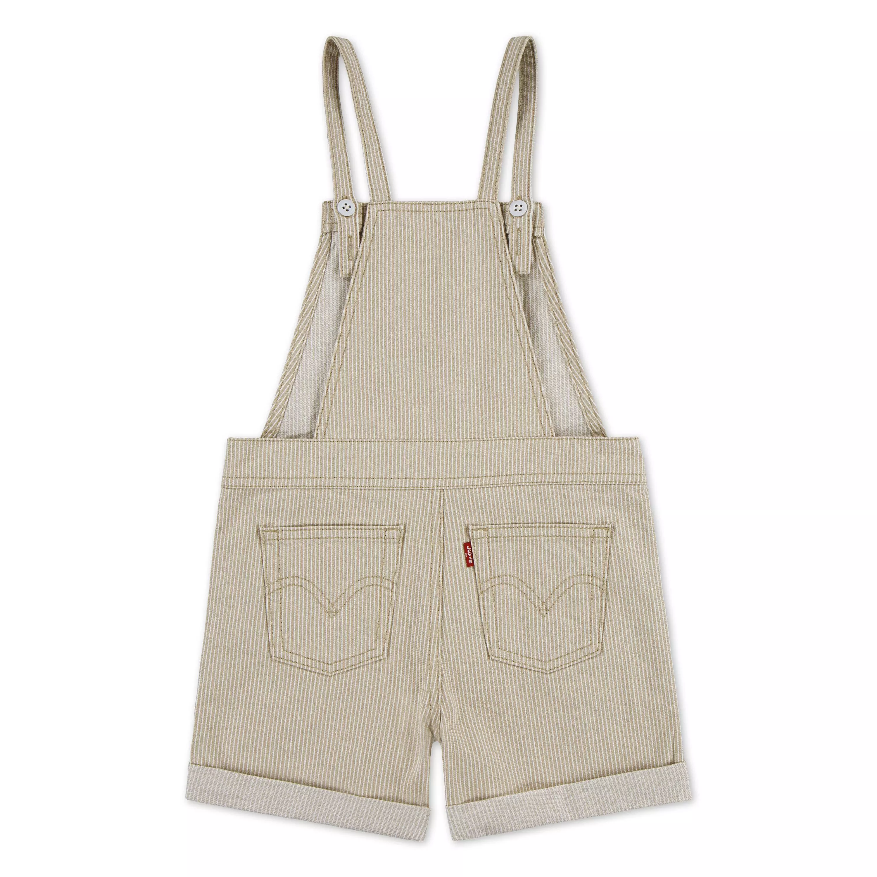 Levi's Little Girls' Knot Strap Cream Wash Denim Shortalls - CREAM