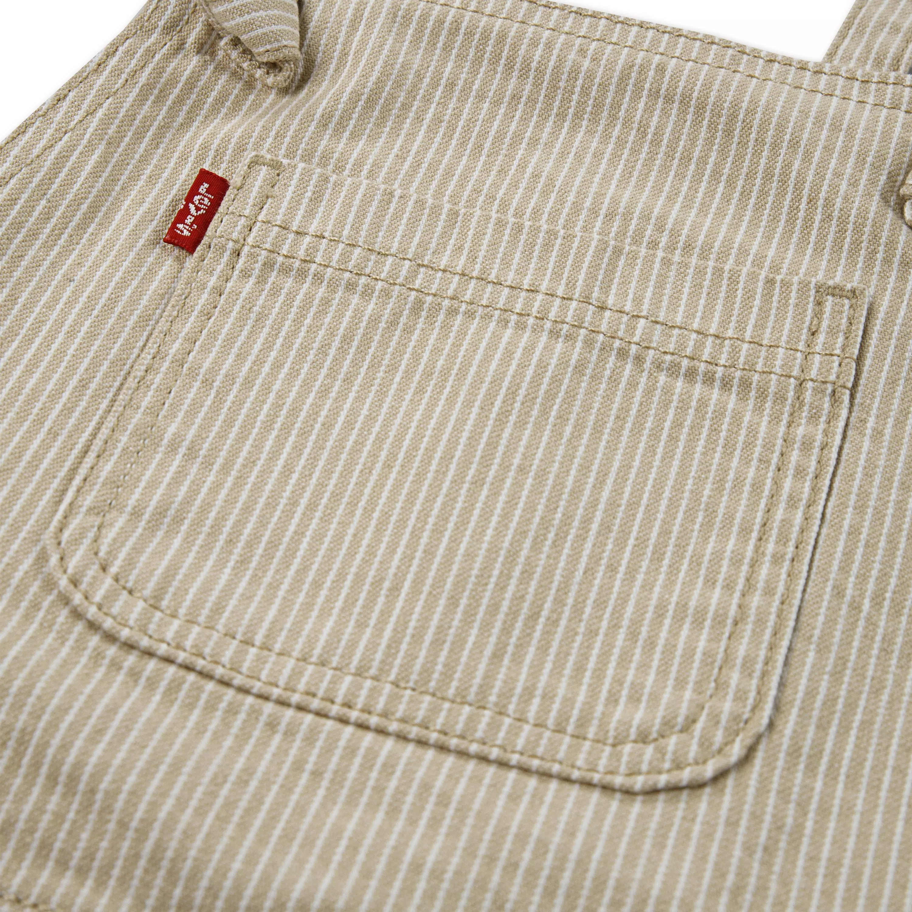 Levi's Little Girls' Knot Strap Cream Wash Denim Shortalls - CREAM