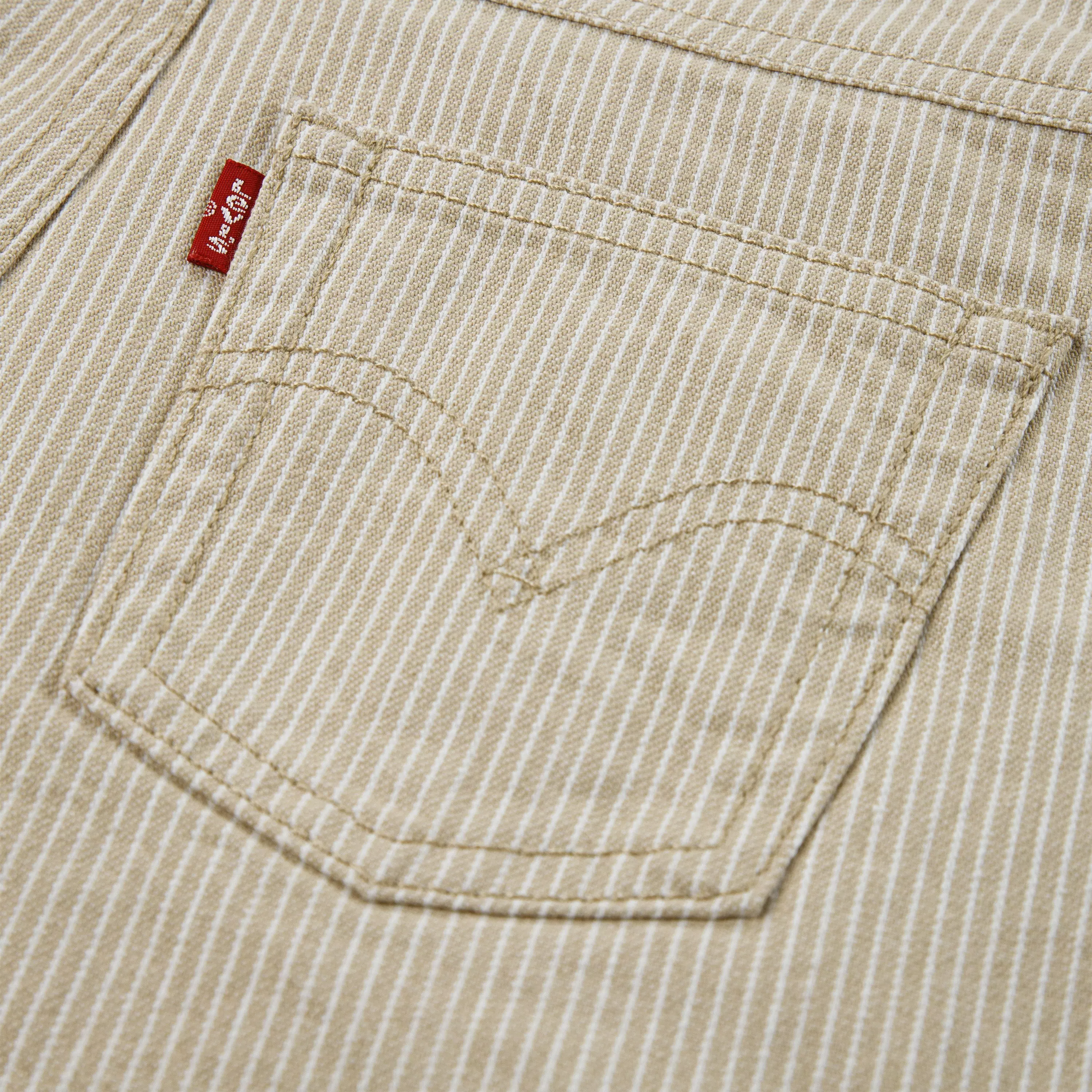 Levi's Little Girls' Knot Strap Cream Wash Denim Shortalls - CREAM