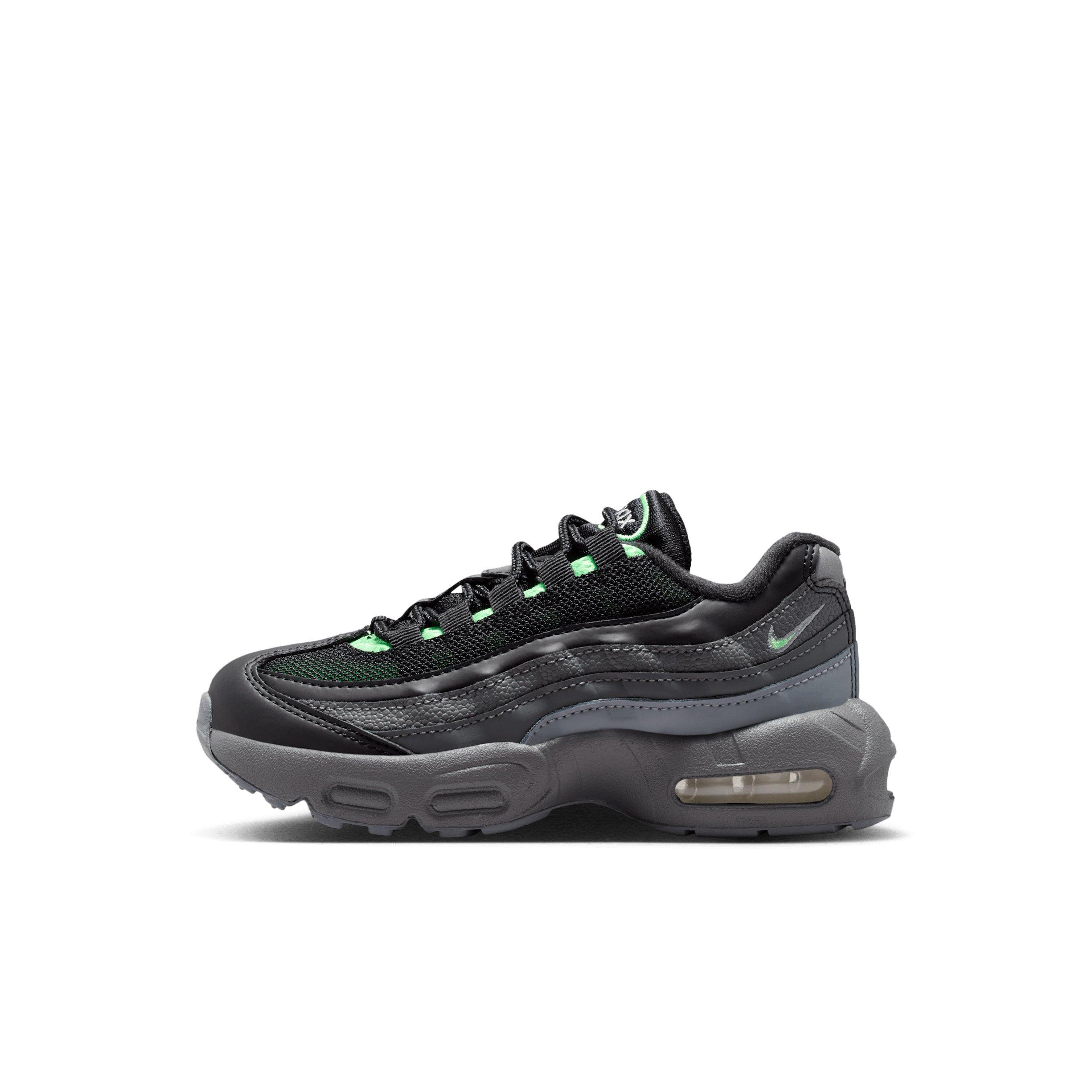 Nike Air Max 95 Recraft Preschool Boys' "Black/Cool Grey/Iron Grey/Illusion Green" Shoe