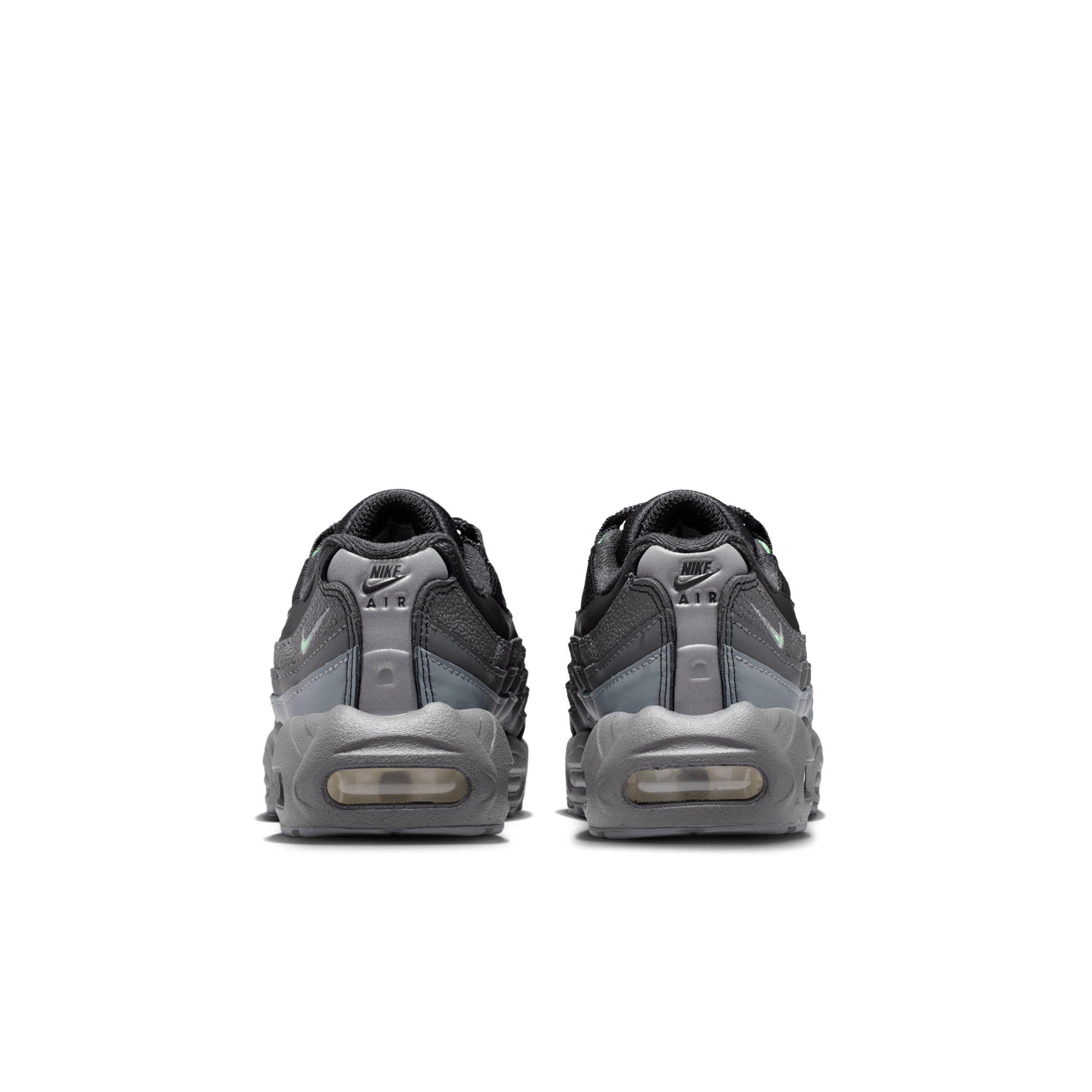 Nike Air Max 95 Recraft "Black/Cool Grey/Iron Grey/Illusion Green" Preschool Boys' Shoe - BLACK/GREY/GREY/GREEN Thumbnail View 5