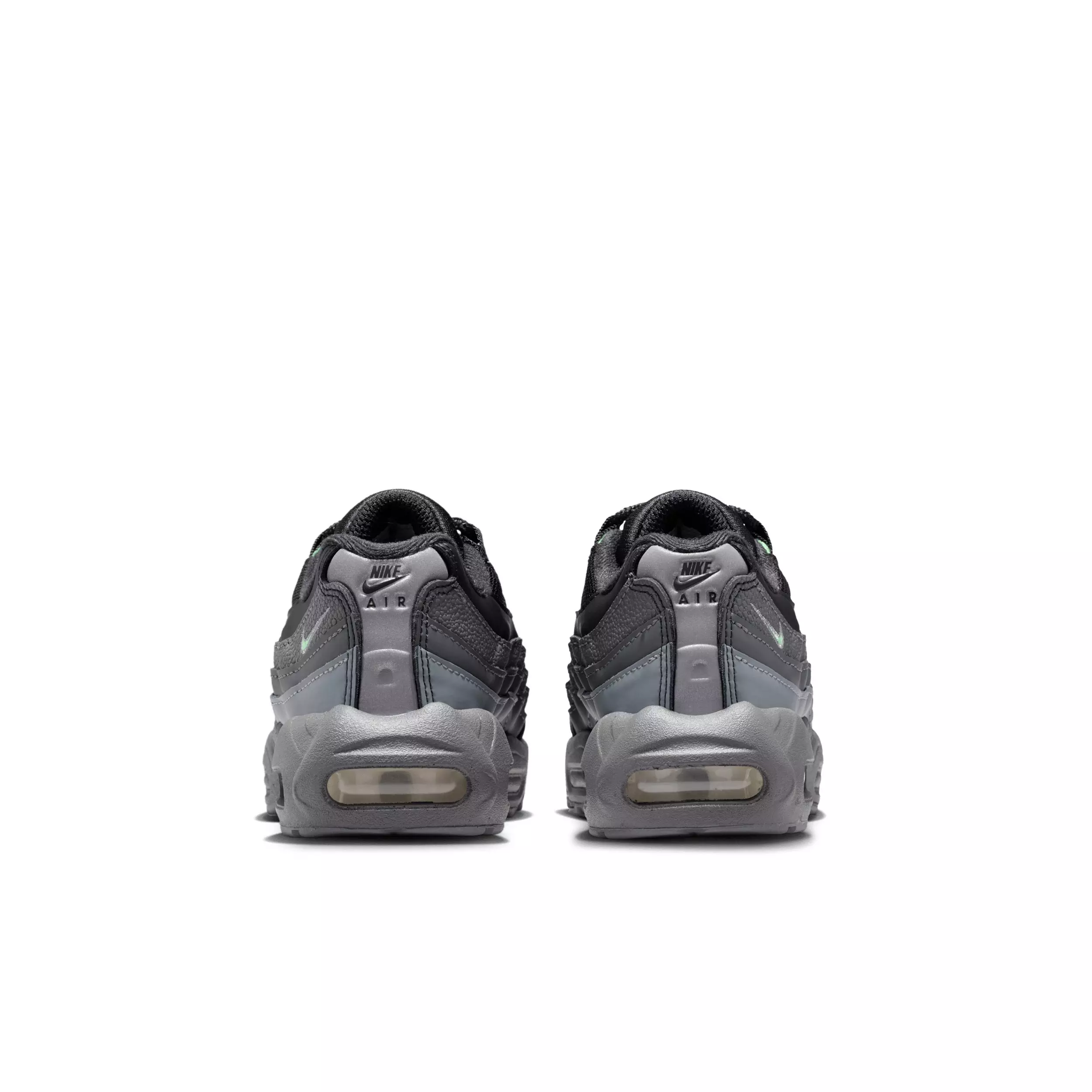 Nike Air Max 95 Recraft "Black/Cool Grey/Iron Grey/Illusion Green" Preschool Boys' Shoe - BLACK/GREY/GREY/GREEN
