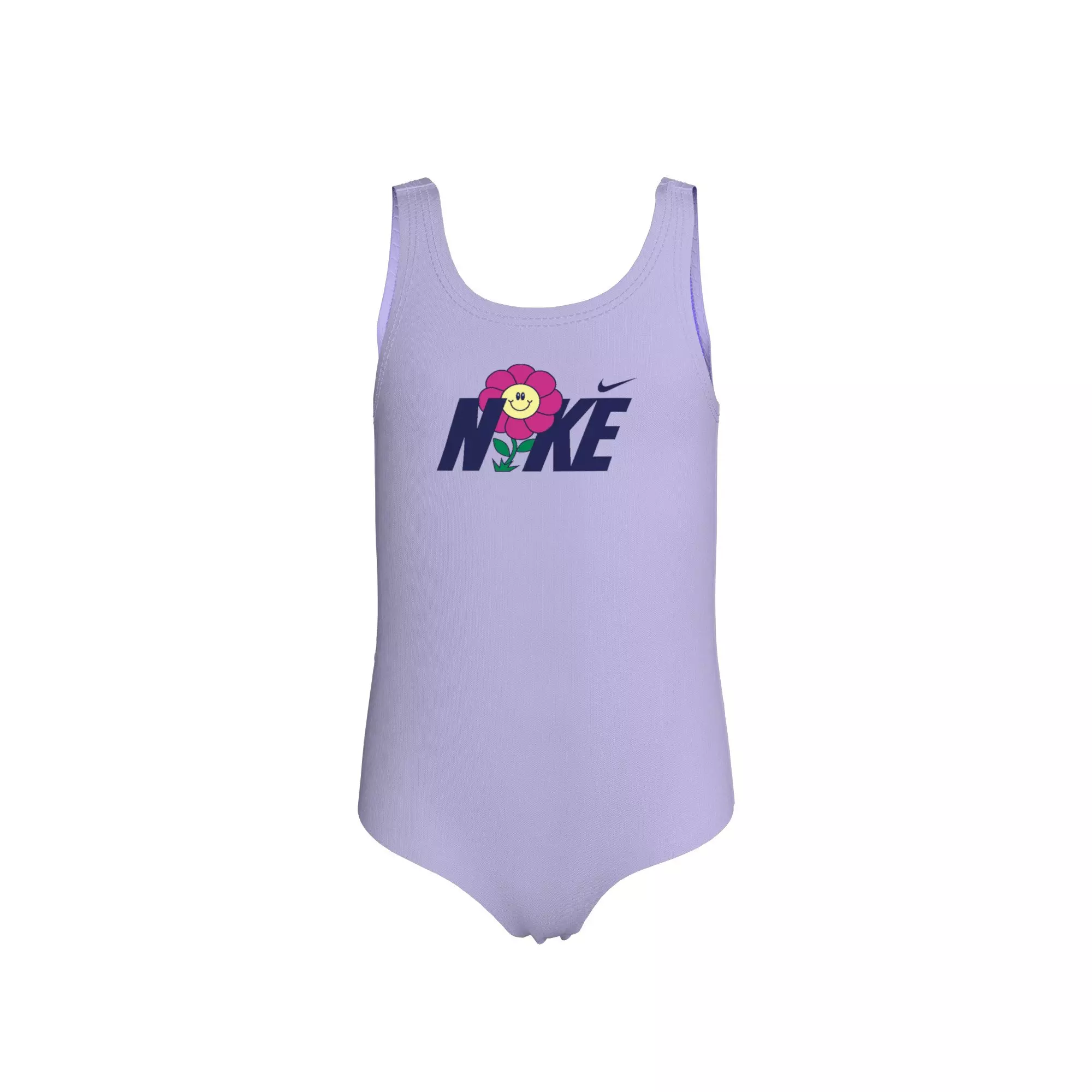 Nike Little Girls' Swim U-Back Doodle Design One Piece Swimsuit - PURPLE